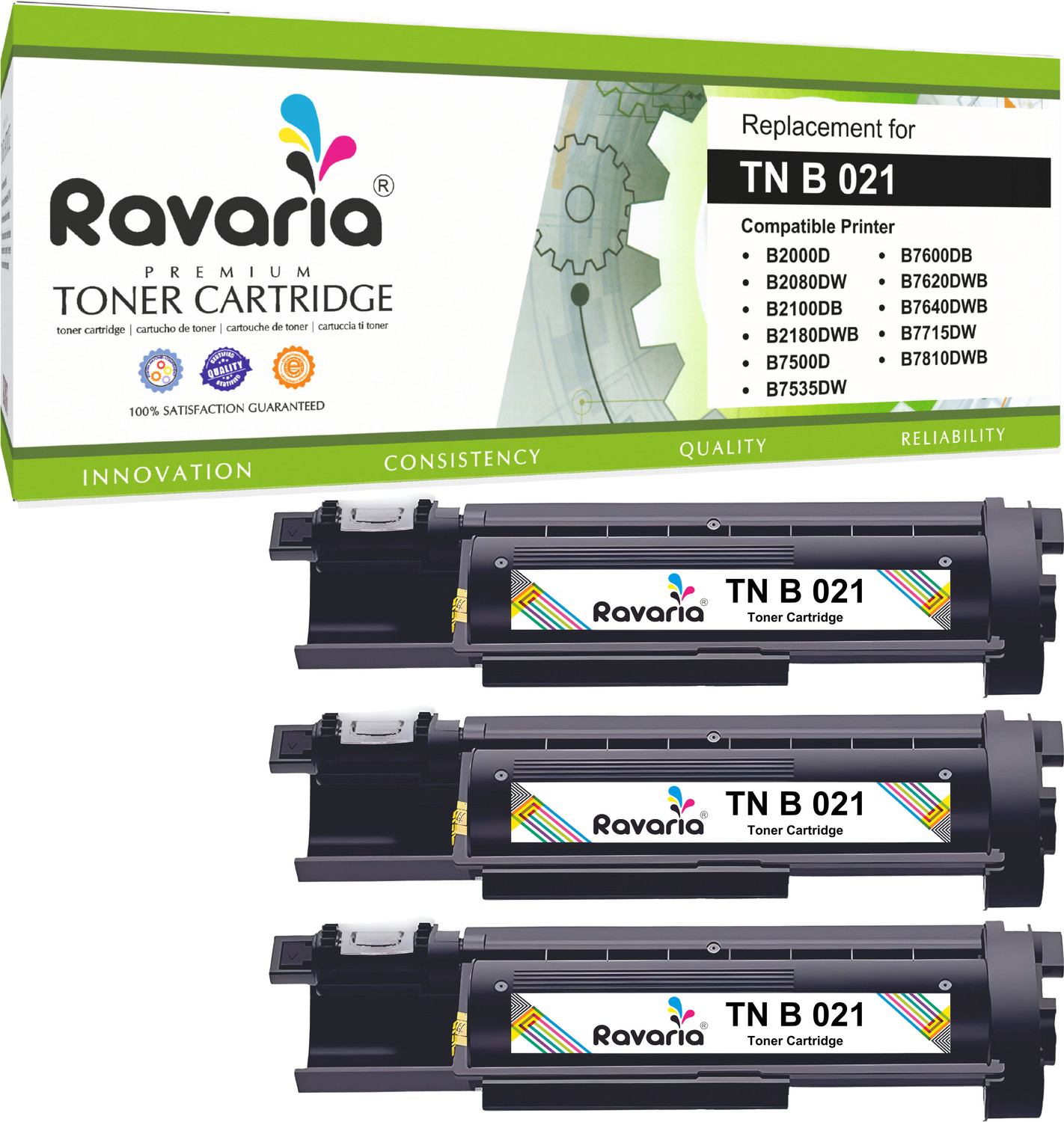 Image of Ravaria TN B 021 Black Ink Toner