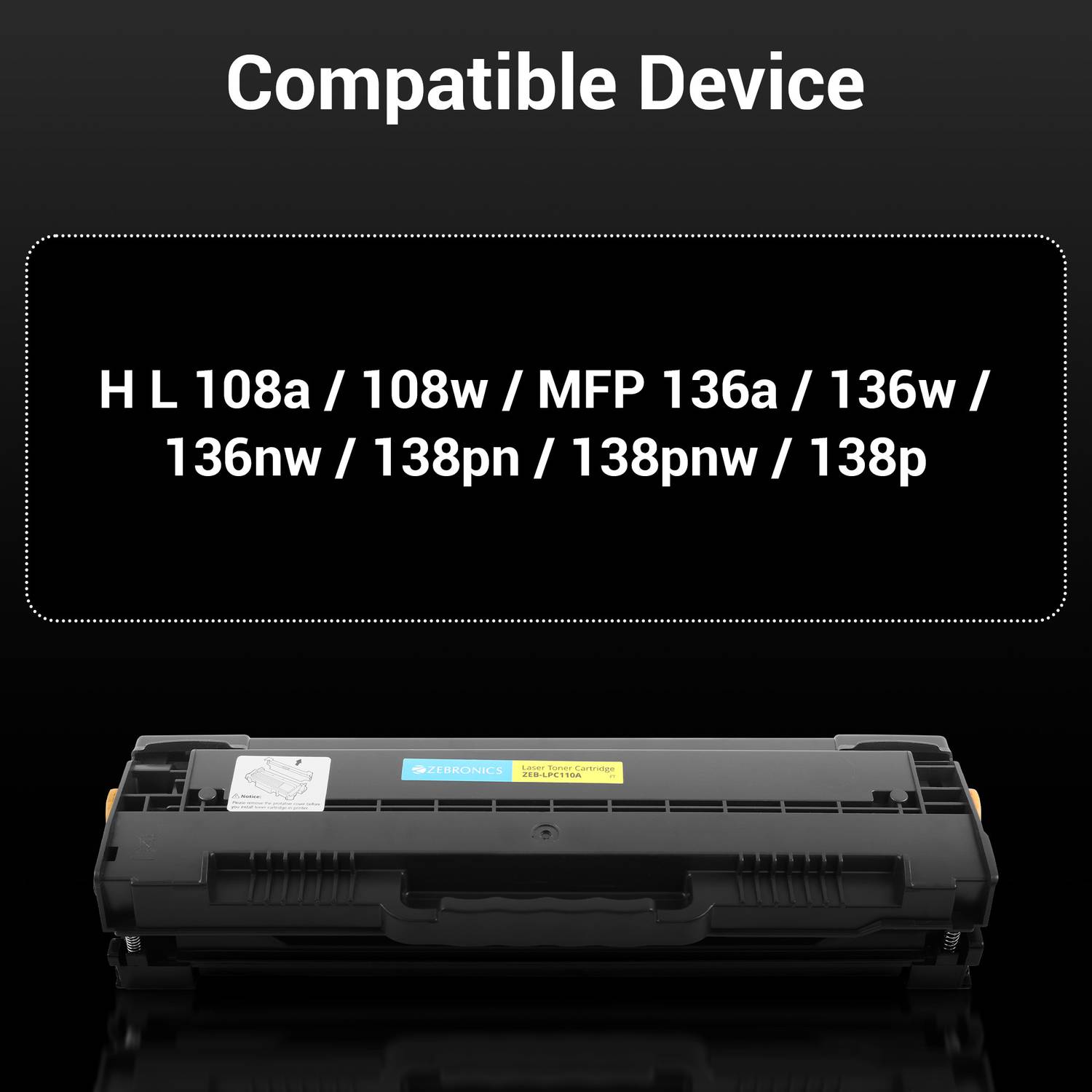 ZEBRONICS ZEB-LPC110A Black Ink Toner - ZEBRONICS : Flipkart.com