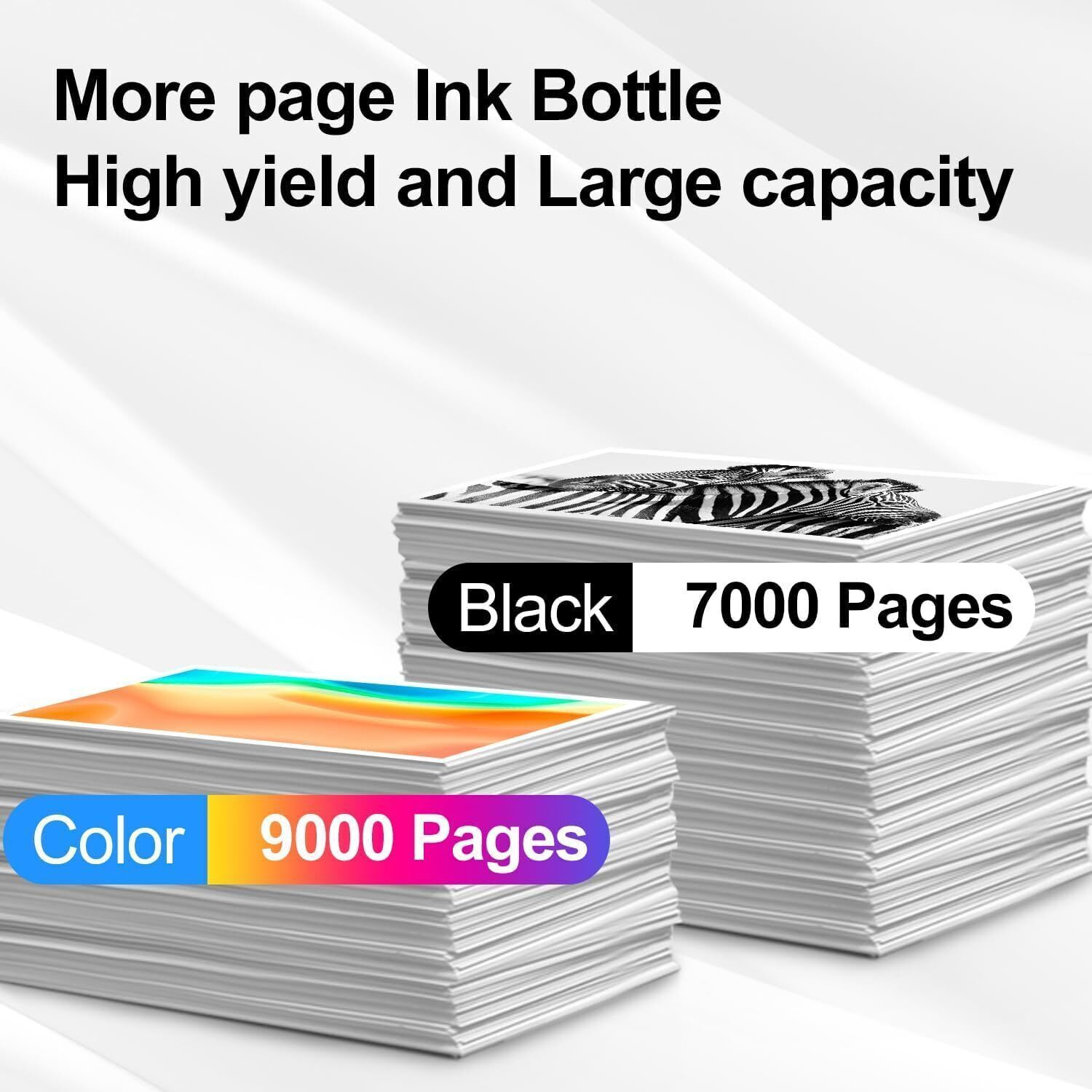 Image of ASV GT53XL GT52 Replacement for 319 410 419 Smart Tank, DeskJet GT 5810 5820 5822 Black + Tri Color Combo Pack Ink Bottle