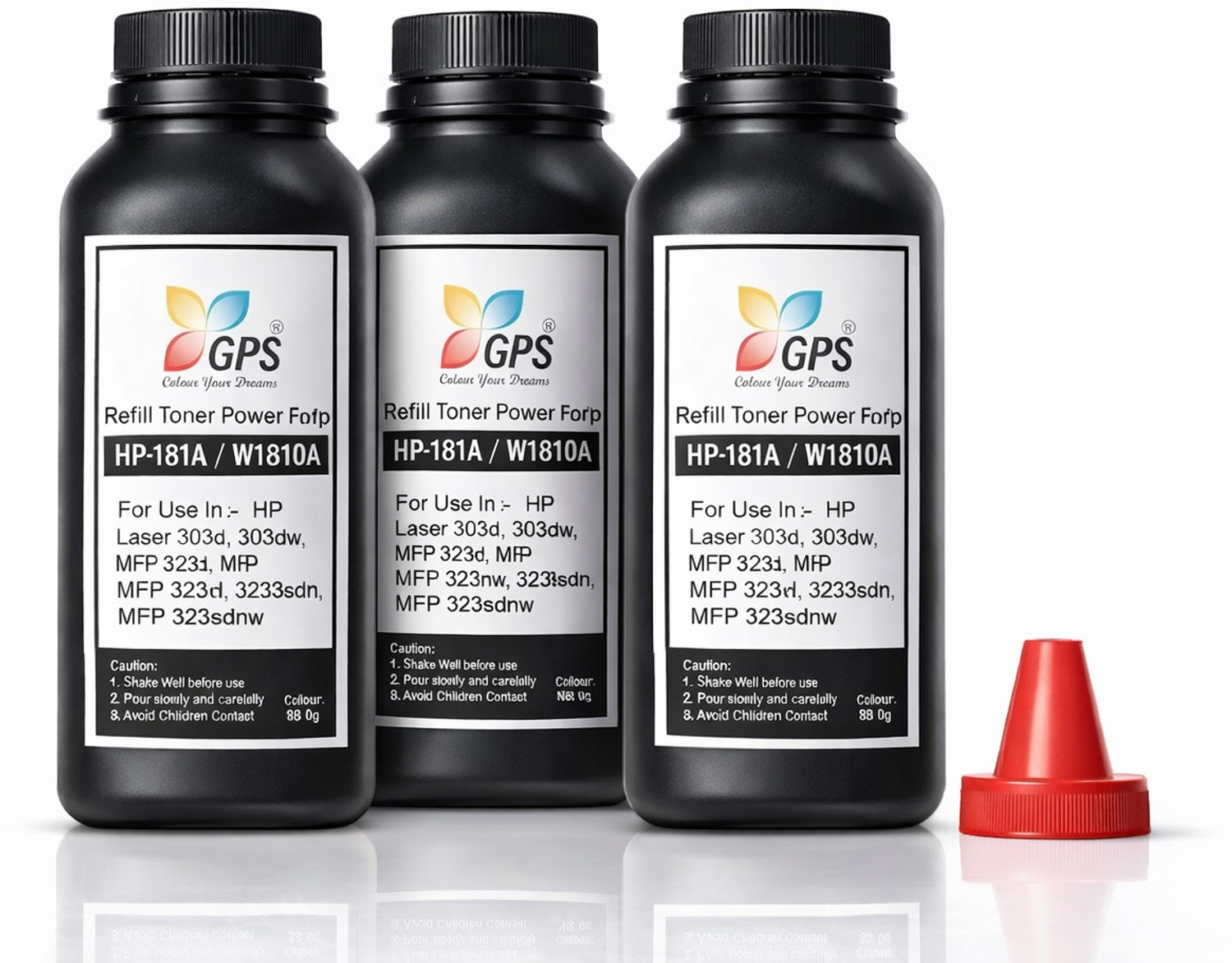 Image of GPS Colour Your Dreams 181A Toner Refill For HP Laser 303d, 303dw, MFP 323d, MFP 323dnw, MFP 323sdn Black Ink Toner Powder