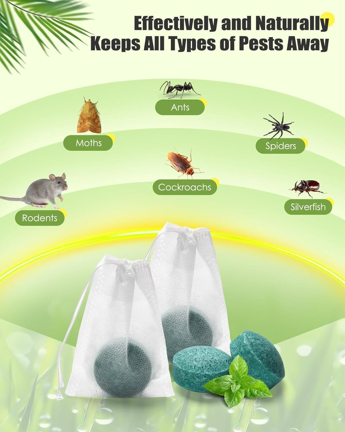 Image of Z-ZERONTE Natural Rat & Mouse Repellent Tablets for Car, Home, Peppermint Rodent Repellent