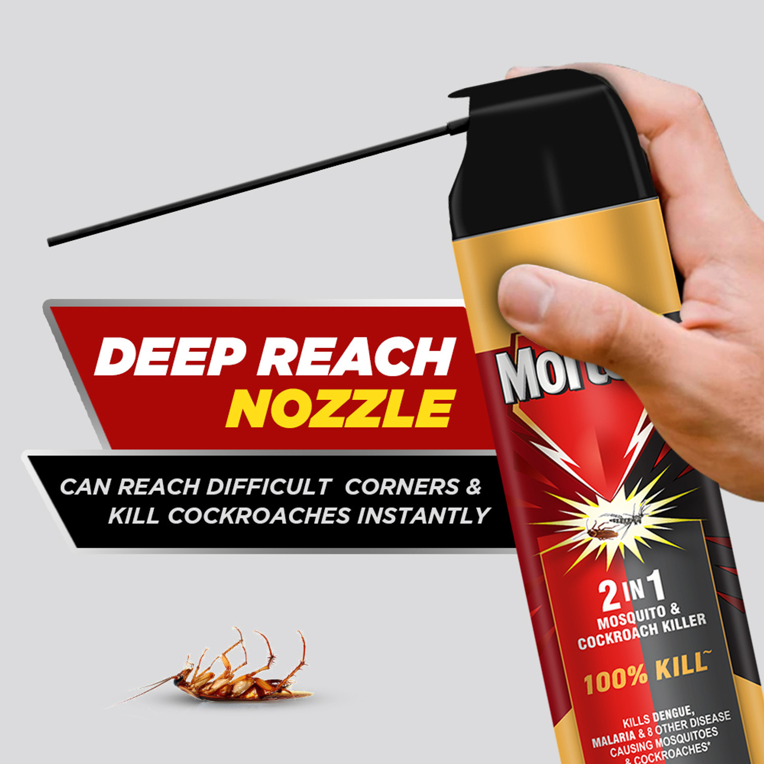 Image of Mortein | 2 in 1 | Mosquito and Cockroach Killer | Spray
