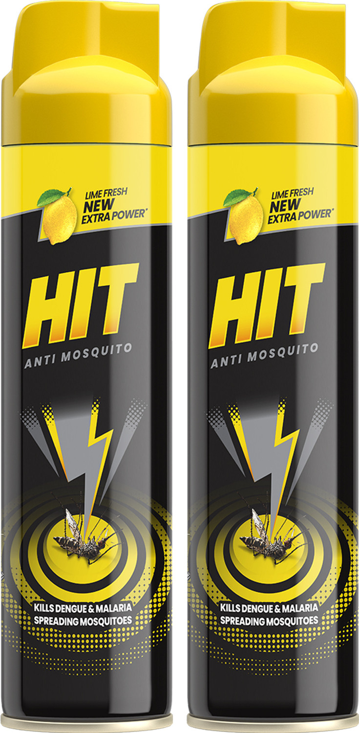 Image of Hit Mosquito & Fly Killer Spray - Lime Fresh (2 x 700 ml)