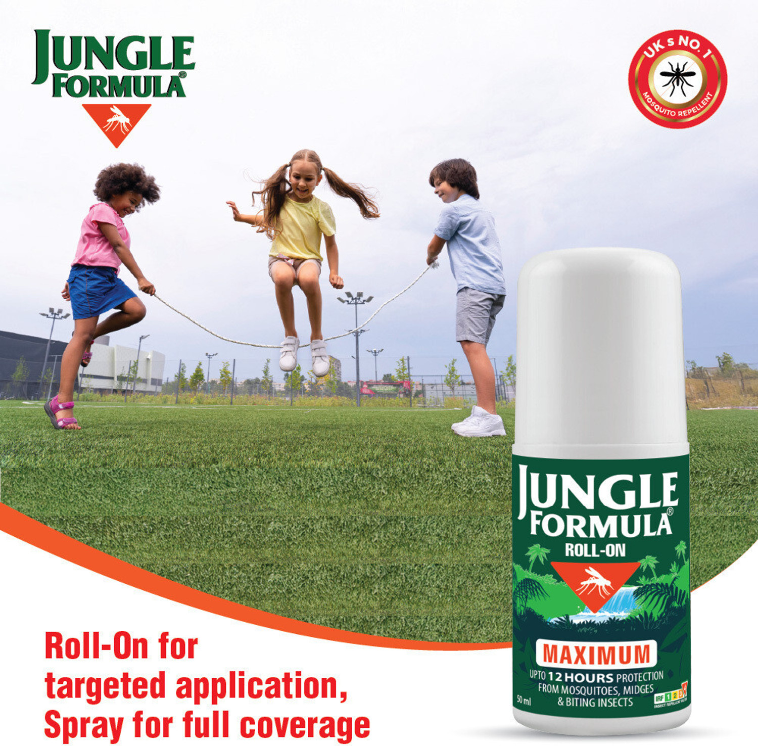 Image of JUNGLE FORMULA Maximum Spray and Roll On Combo protects against mosquitoes (125 ml)