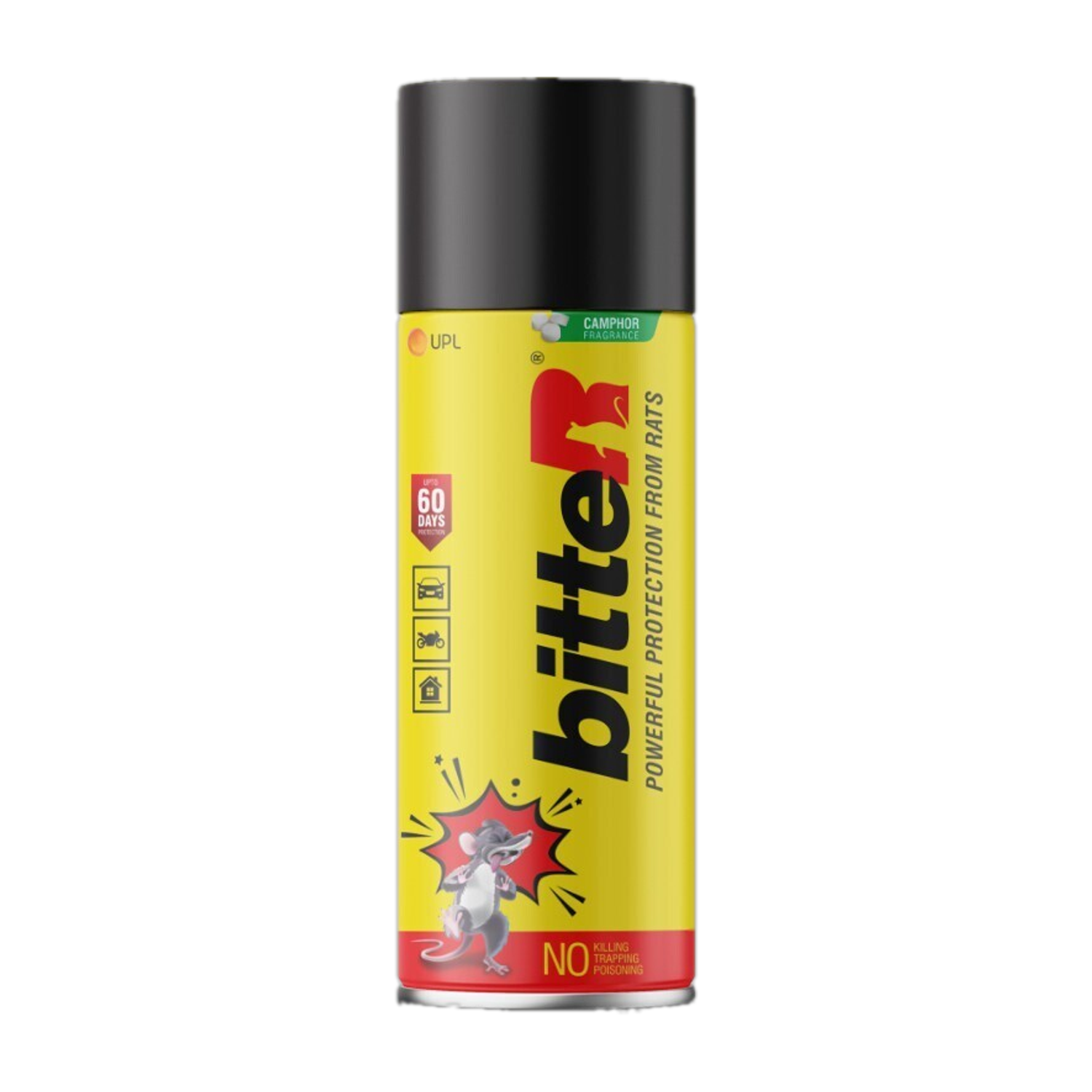 bitteR Powerful Protection from Rats, Spray - Camphor Fragrance | 60 Days Combo