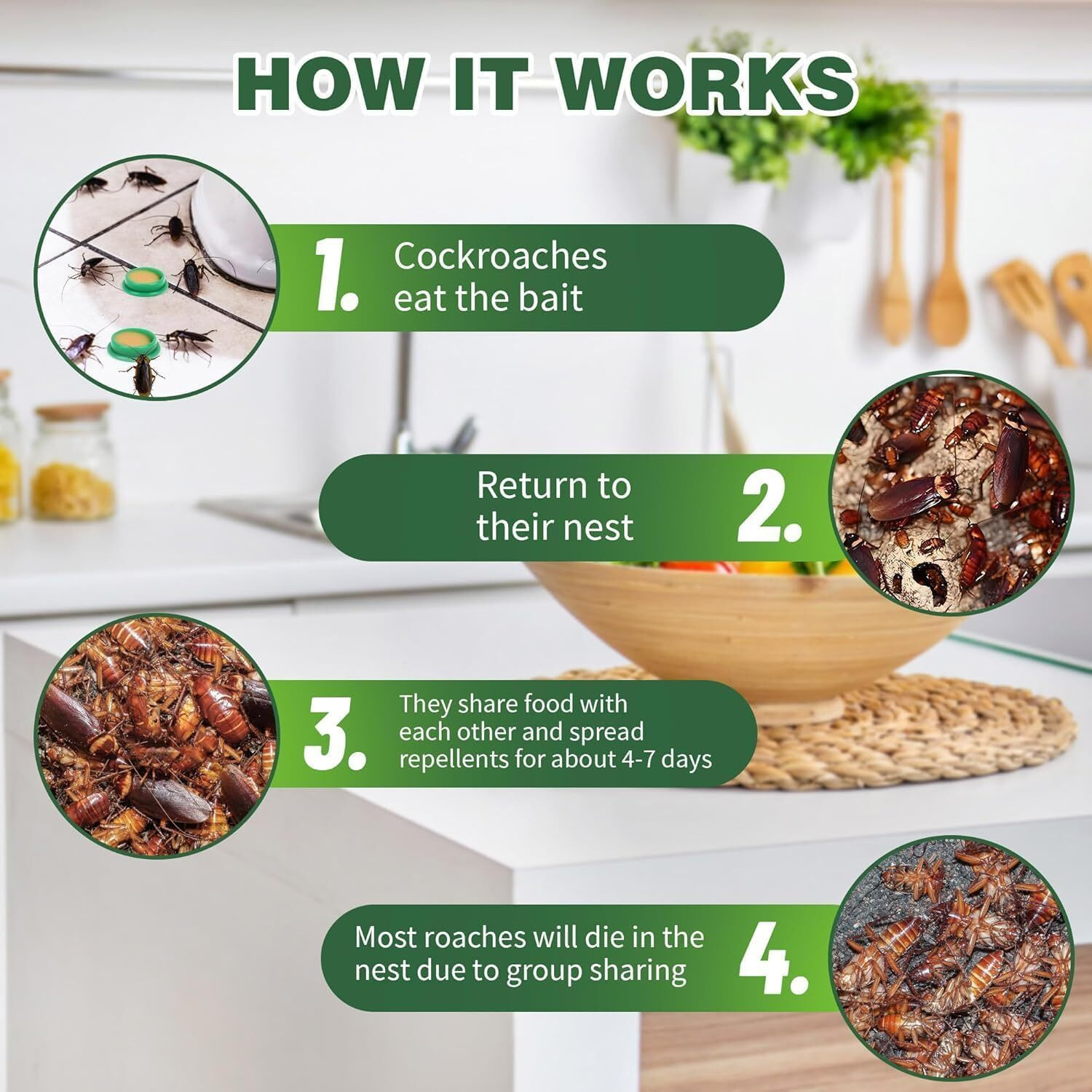 Image of krechi Anti Cockroach gel with Neemextract Acting Cockroach for Permanent roach Control (8 Units)
