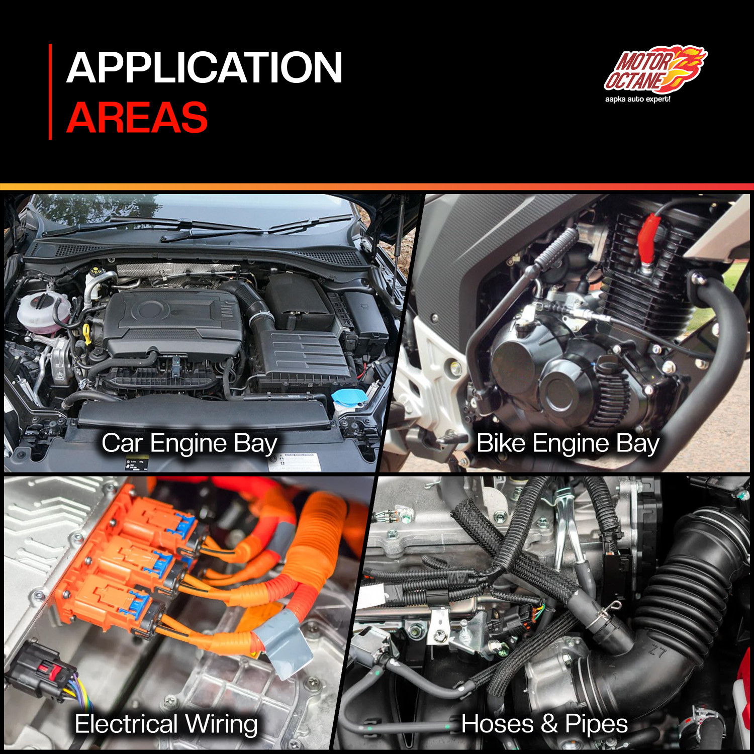Image of MOTOROCTANE Car Rat Protect Spray for Engine Bay, Cables & Rubber Hoses, Electrical Wiring