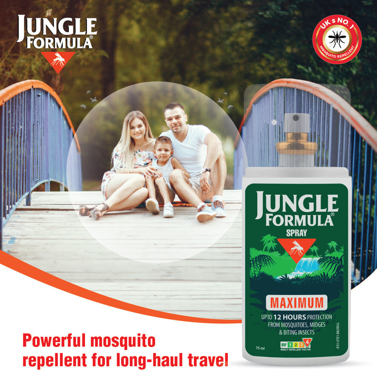 Image of JUNGLE FORMULA Maximum Spray and Roll On Combo protects against mosquitoes (125 ml)