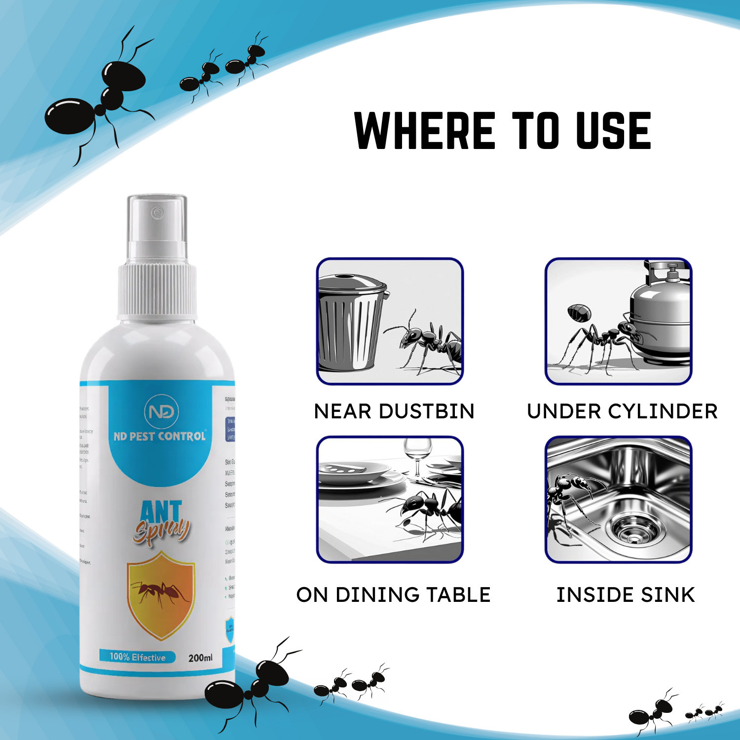 Image of ND PEST CONTROL Ant Killer and Repellent Spray|200ml