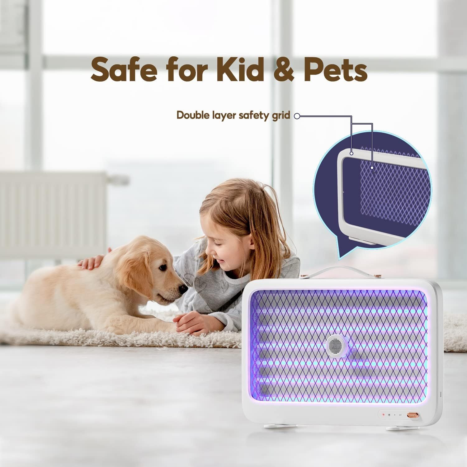 Image of HiCare Portable | 2000mAh Battery| Indoor & Outdoor Insect Killer | led light Electric Insect Killer Indoor, Outdoor