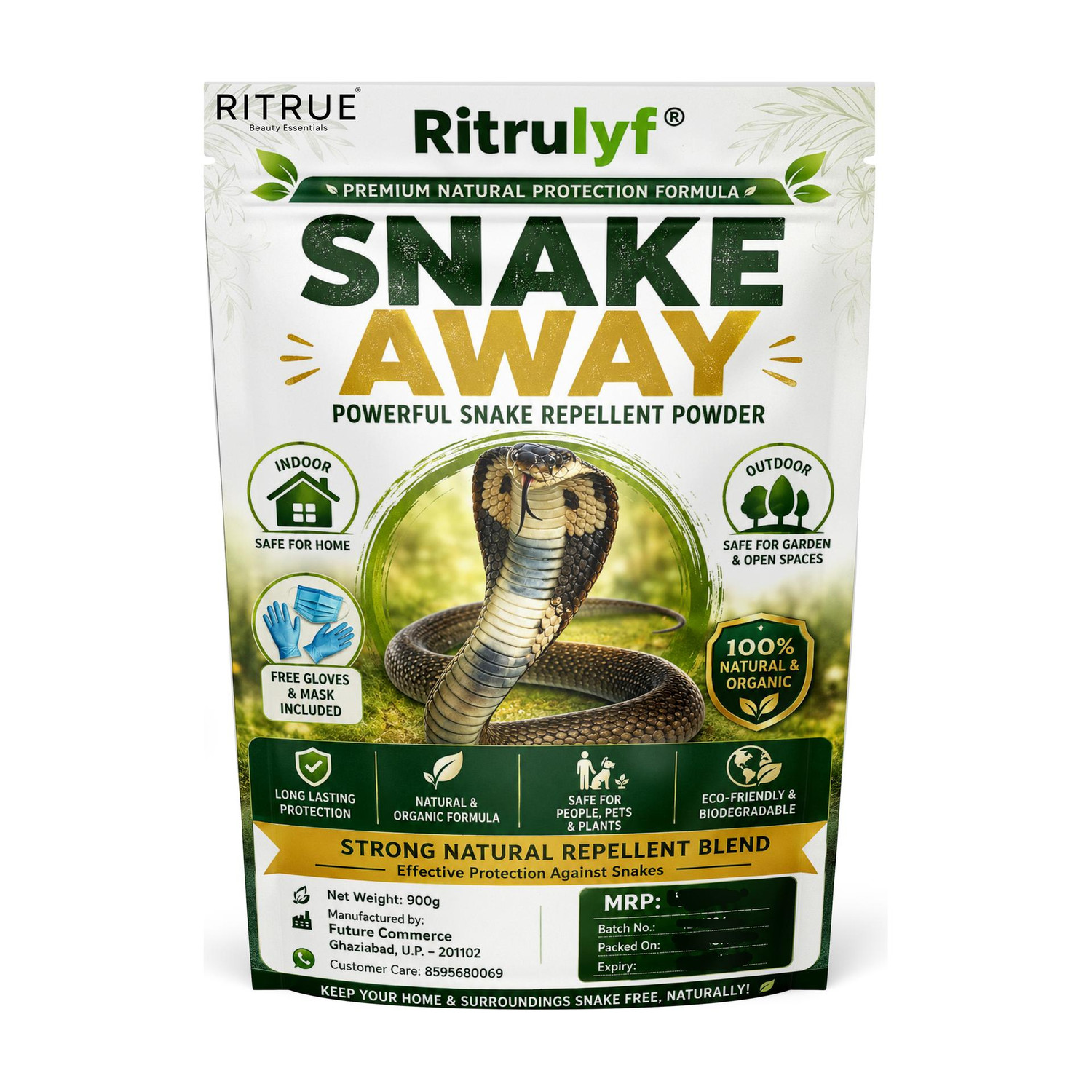 Image of RiTrue Ritrulyf Powerful Snake Repellent Powder Natural, Non-Toxic tablets, Pet Safe