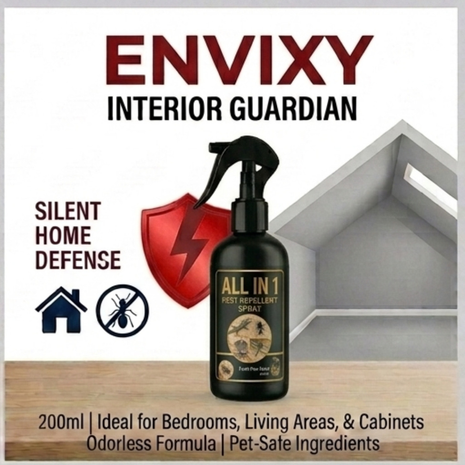 Image of ENVIXY Multi Purpuse Repellent Spray 200 ml Multi Shield Premium Protection Formula