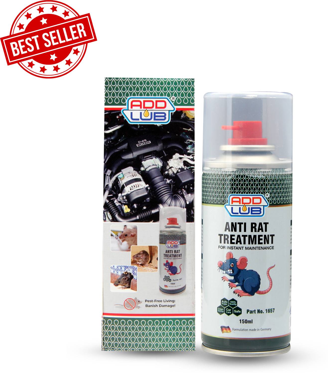 ADDLUB Rat Buster Spray | Rat Repellent Spray for Cars | Anti Rat Treatment