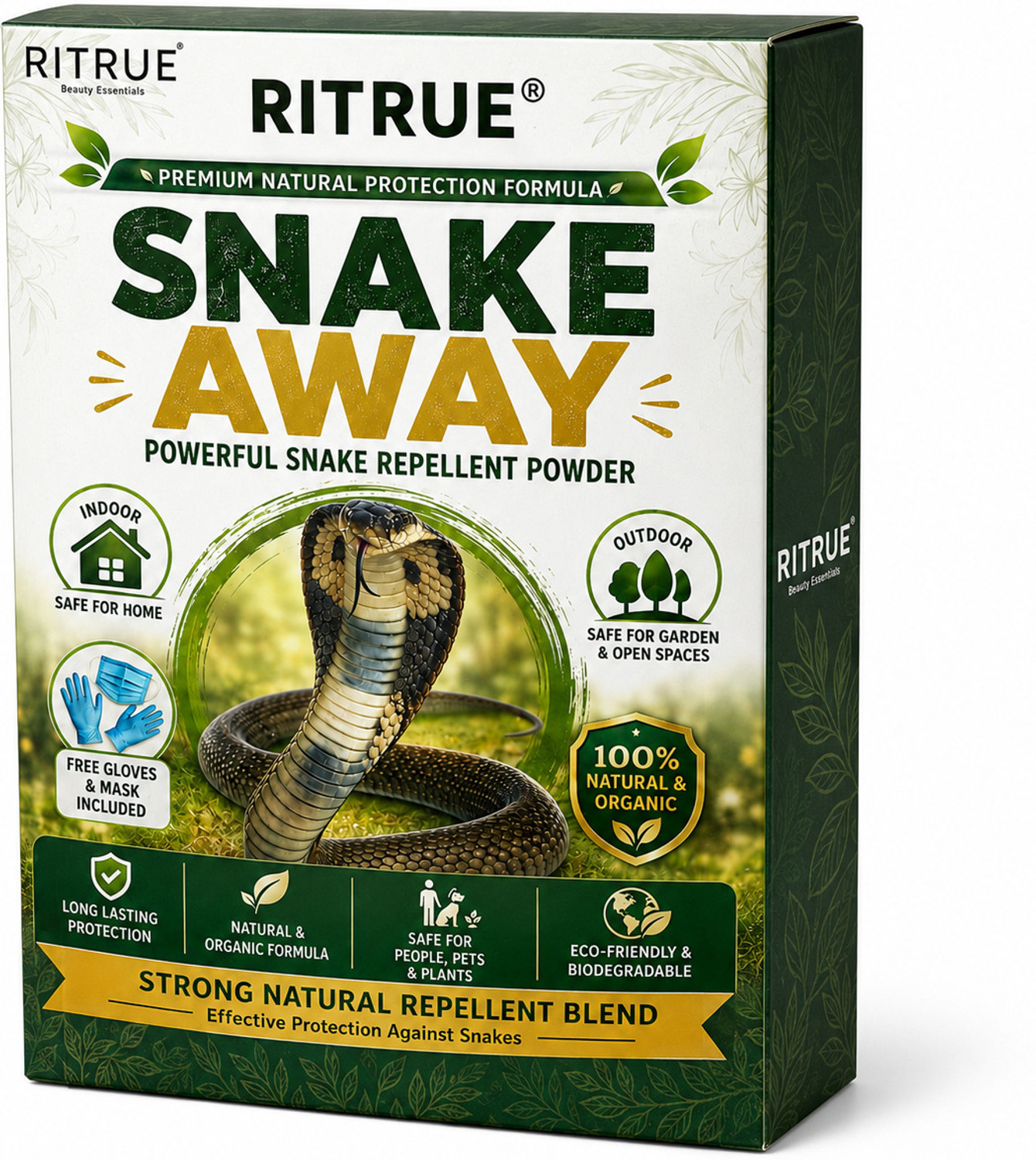 Image of RiTrue Green Snake Repellent Powder | Most Powerful Tablet, Instant & Long-Lasting