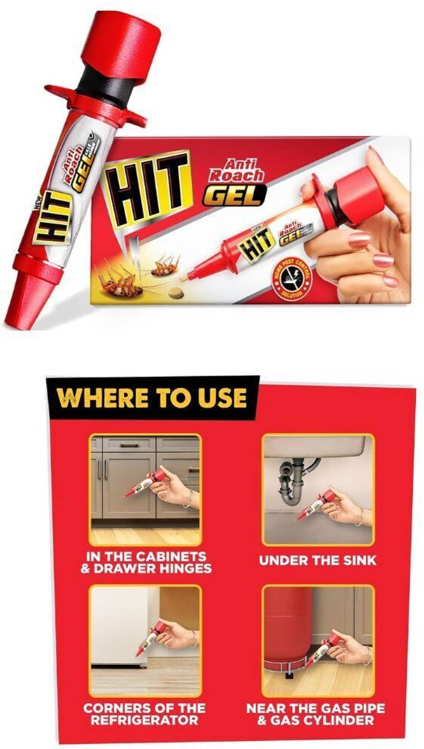 Hit ANTI - ROACH COCKROACH GEL 15 GM (15 g)
