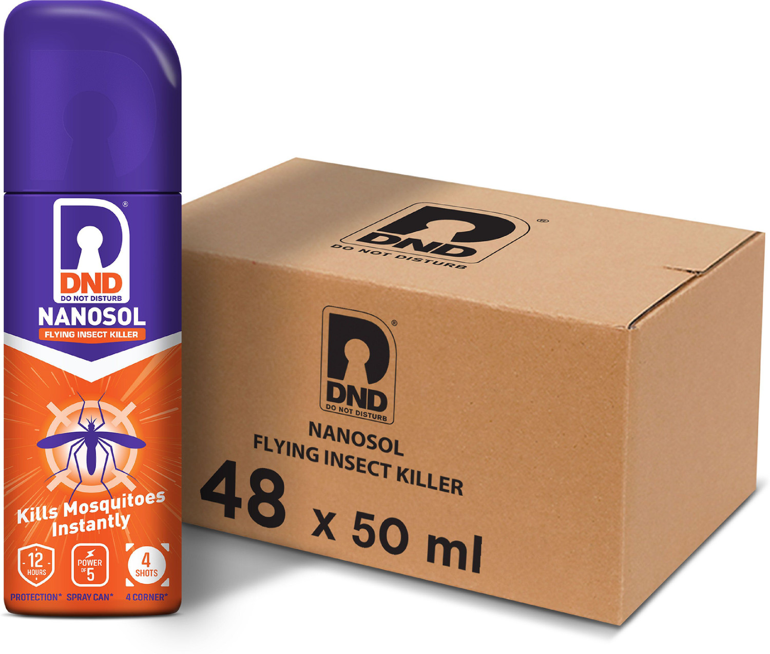 Image of DND Nanosol Flying Insect Killer | Mosquito Repellent Aerosol Spray | Instant Kill Action | 12 hrs Protection