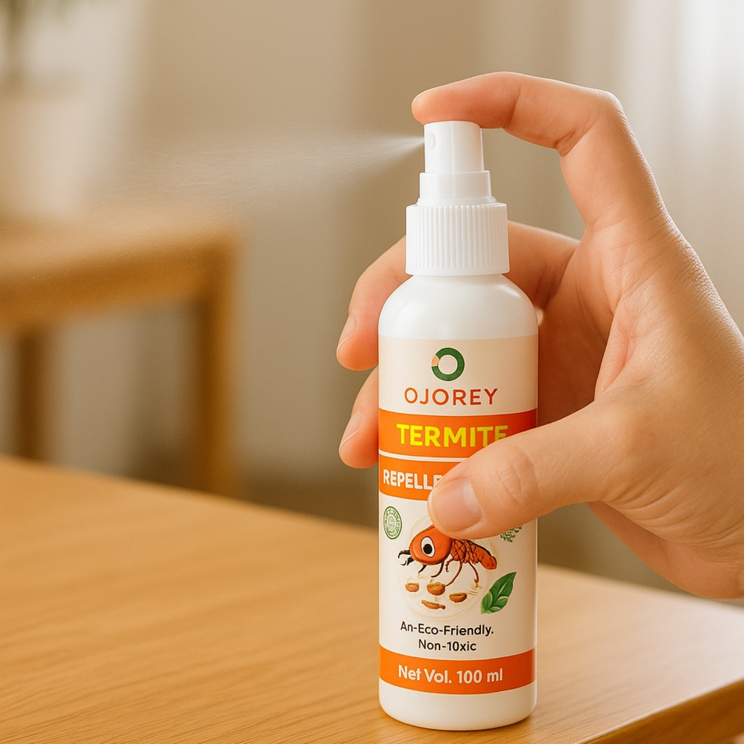 Image of OJOREY Termite Repellent Spray Non-Toxic 100% Herbal Safe for Home Kids Pets