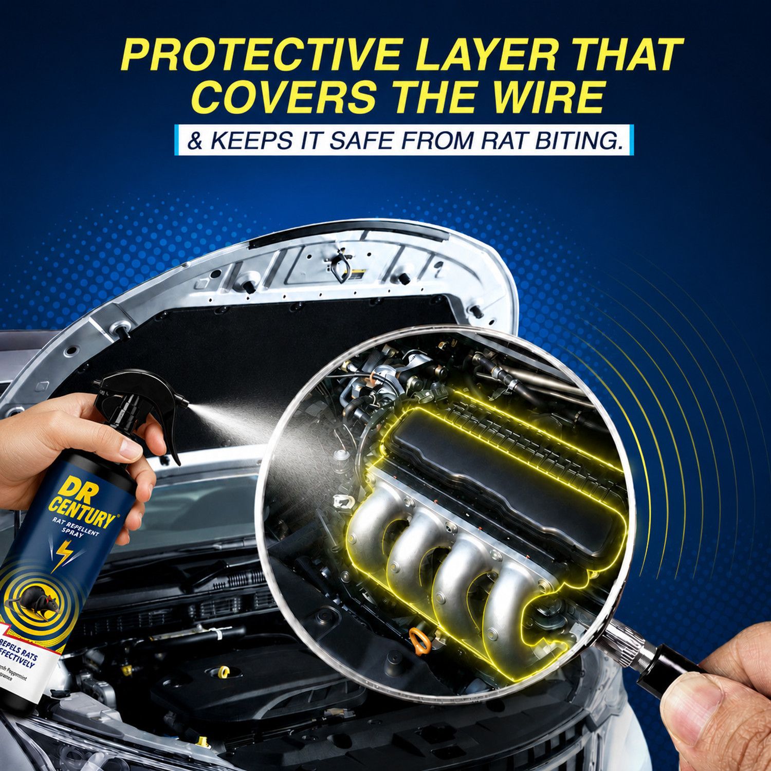 Image of Dr Century Rat Repellent Spray 250ml | Peppermint | Non Toxic | For Home & Car