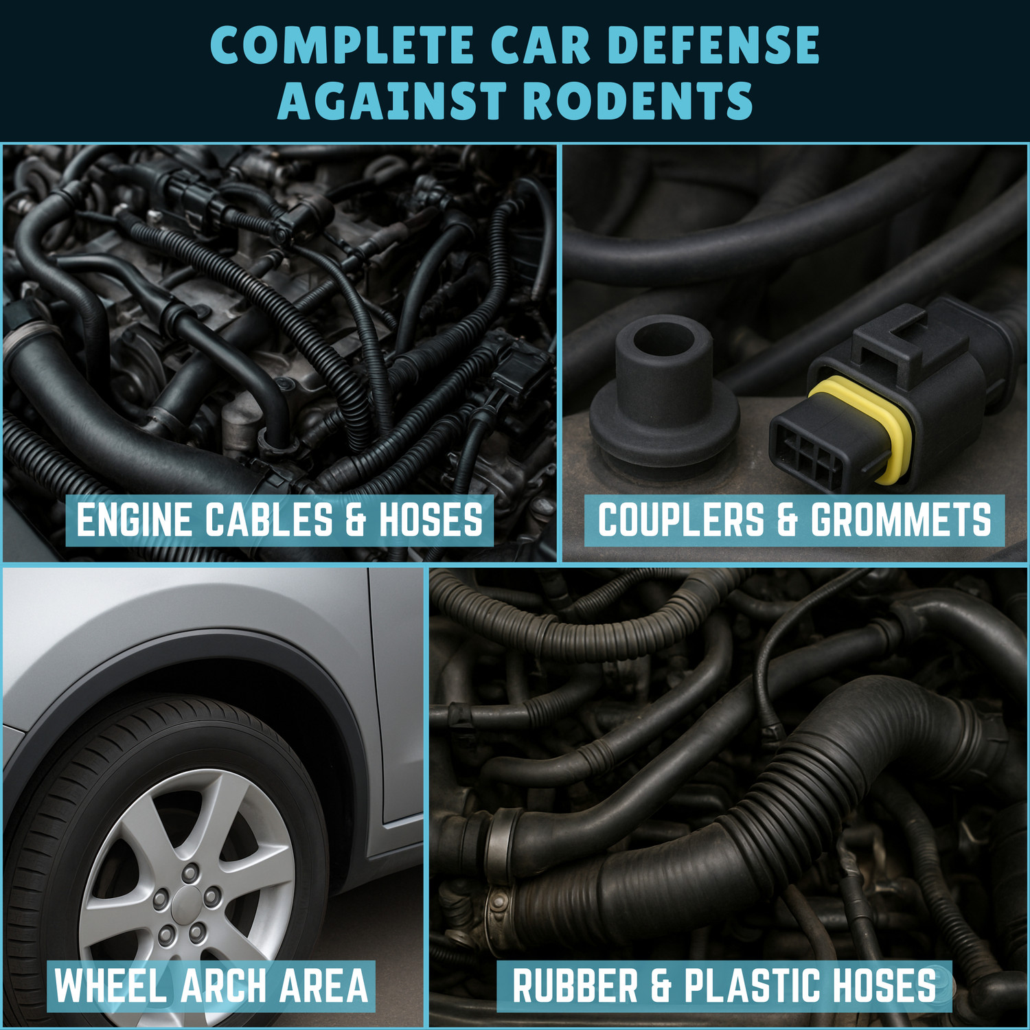 Image of VRPRIME Car Rat Repellent Spray | Herbal Rodent Protection for Car Engine(Pack of 2)