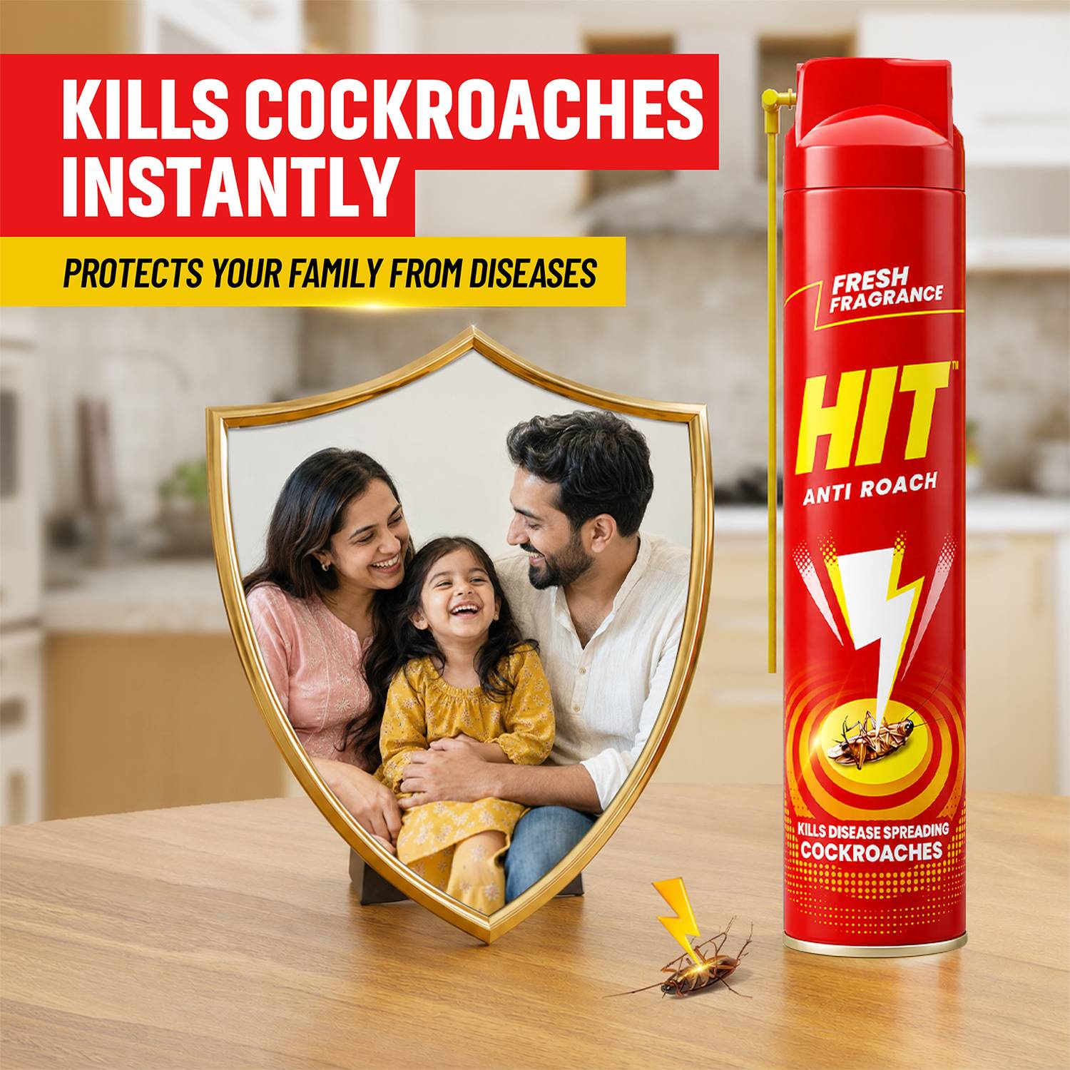 Hit Cockroach Killer Spray 200 ml - Image 3
