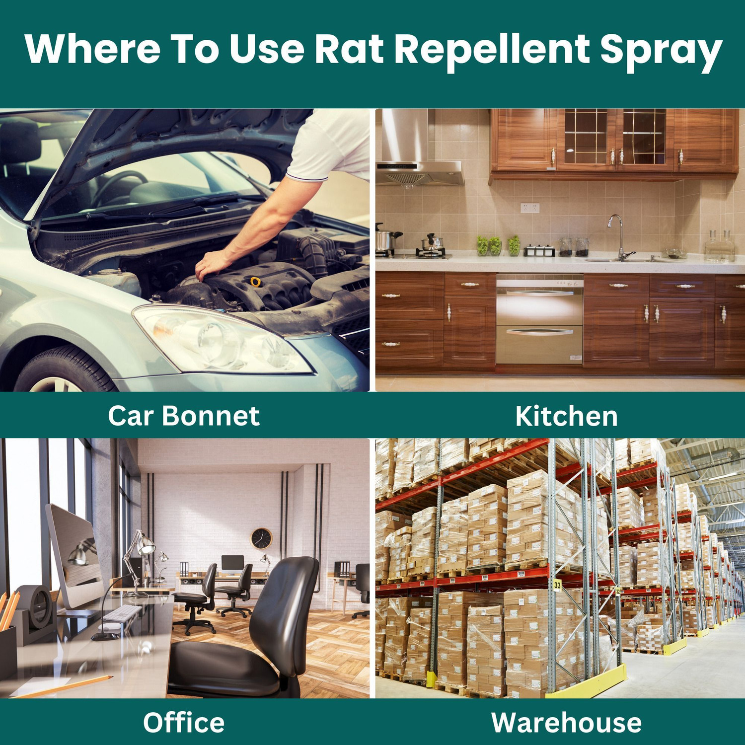 Image of Eco shield Rat Repellent Spray for Car & Home | 30 days Protection | Safe for all