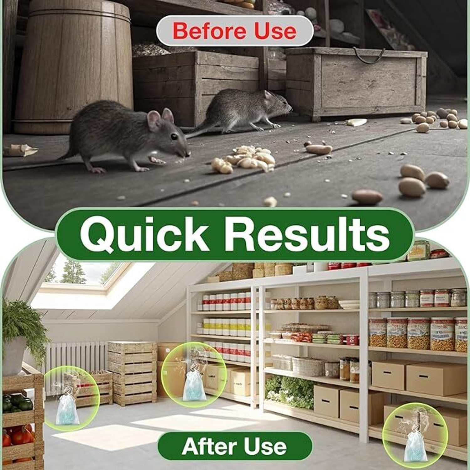 Image of RAMILOO Non-Toxic Rat Repellent Tablets,for Indoor Use,Herbal Formula Electronic Trap
