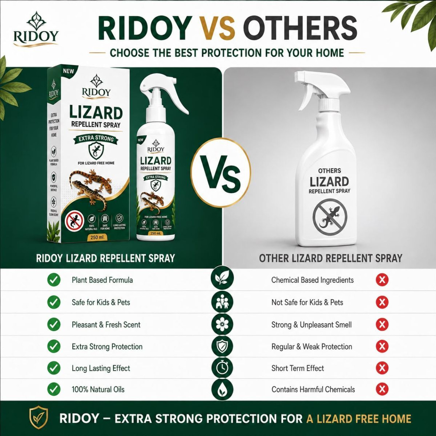 Image of RIDOY Lizard Killer Spray | Professional Lizard Repellent Spray Formula for Routine