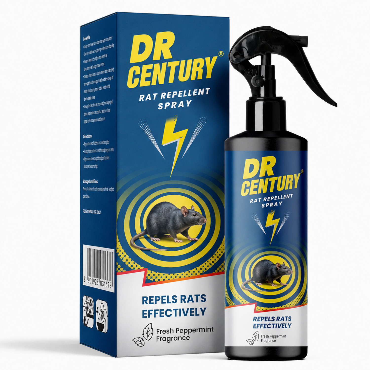 Image of Dr Century Rat Repellent Spray 250ml | Peppermint | Non Toxic | For Home & Car