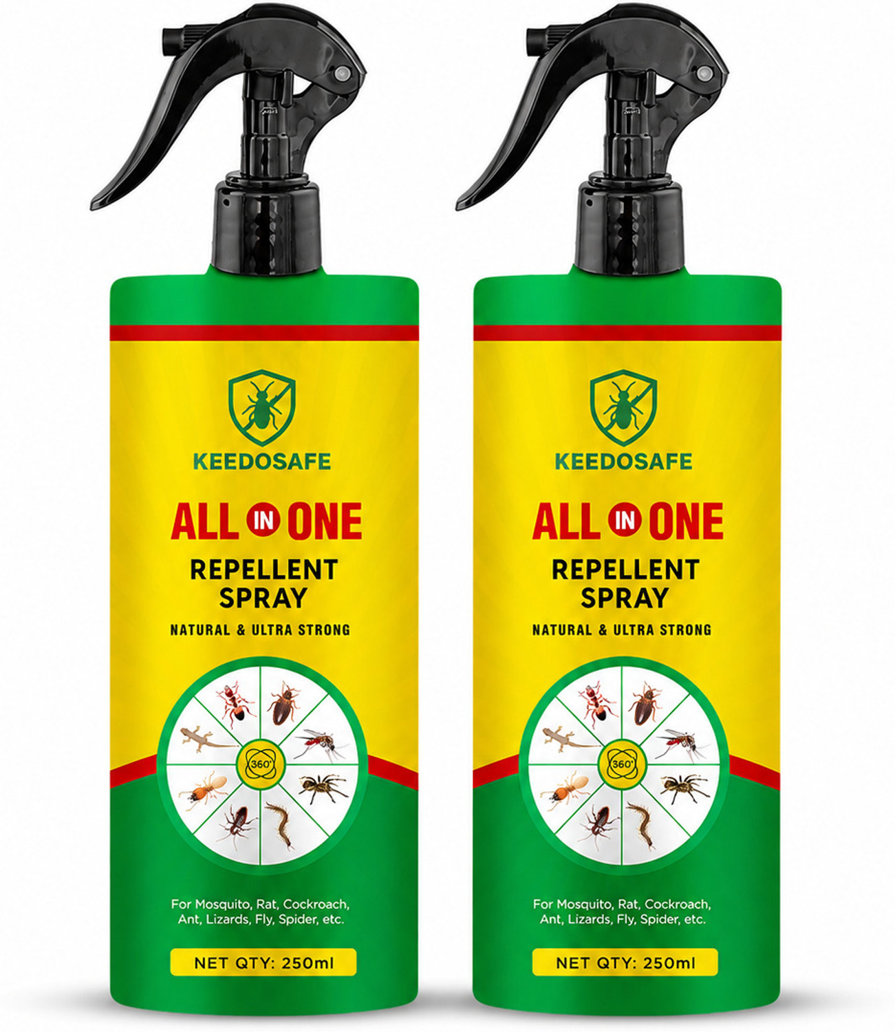 Image of KEEDOSAFE Herbal All In One Repellent Spray 250ml Indoor Protection Spray for Home (2 x 250 ml)