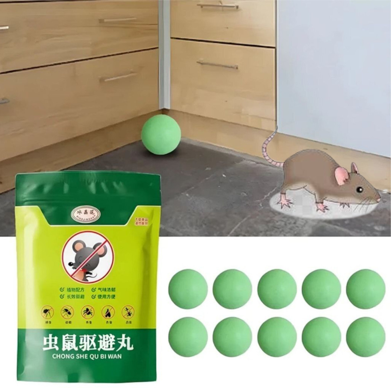 Image of RAMILOO rodent repellent balls rat tablet car home pills insect Electronic Trap