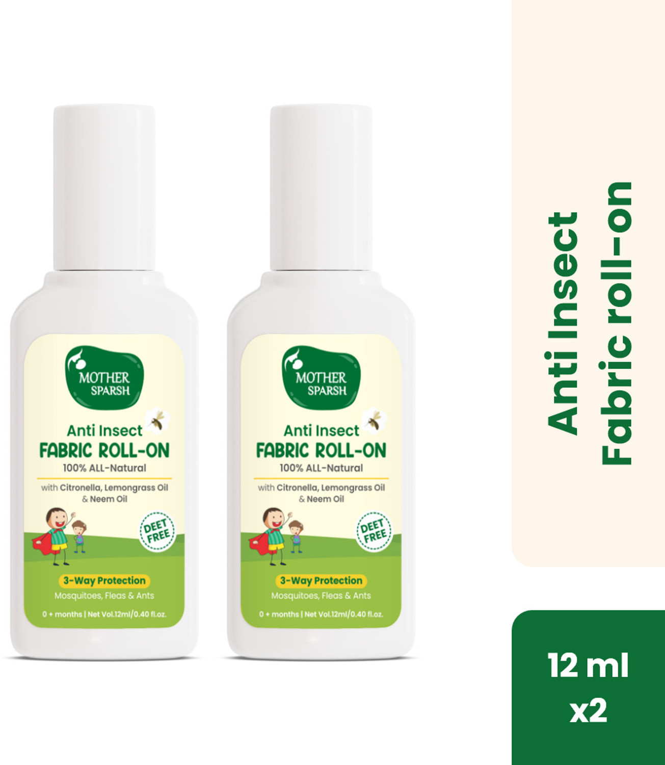 Image of Mother Sparsh Natural Mosquito Repellent Fabric Roll-on for Babies