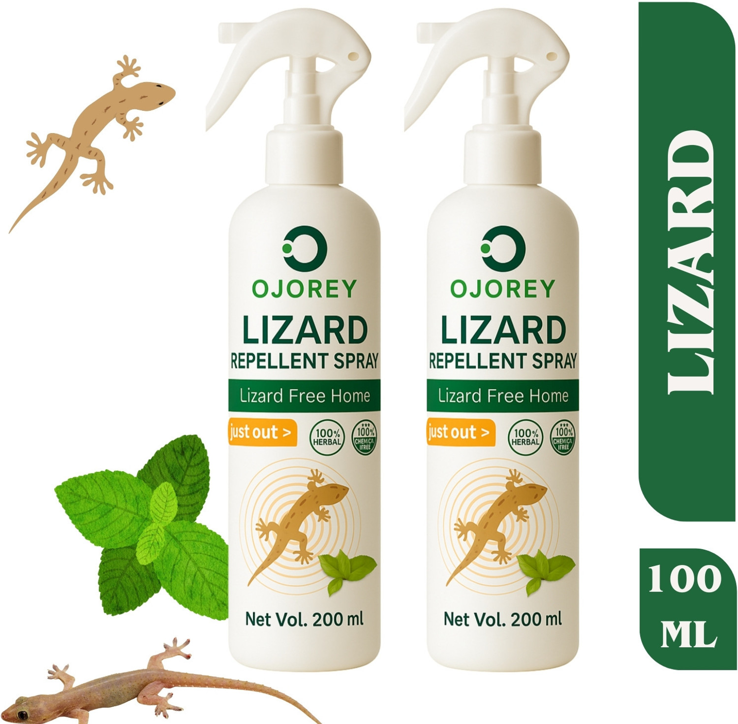 Image of OJOREY Lizard Repellent Spray Non-Toxic 100% Herbal Safe for Home Kids Pets