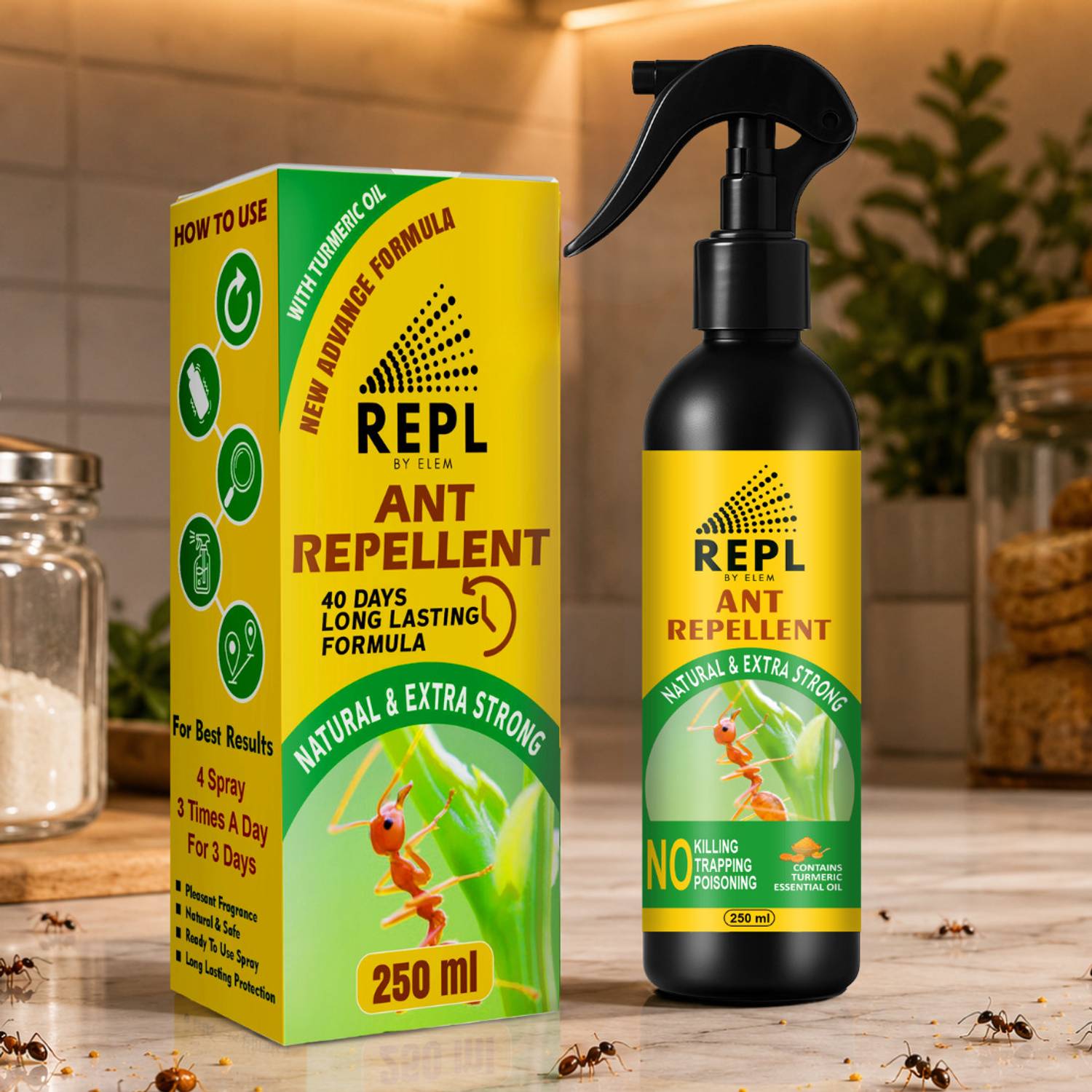 ELEM REPL Ant Repellent Spray for Homes & Kitchen| Red & Black Ants repellent spray