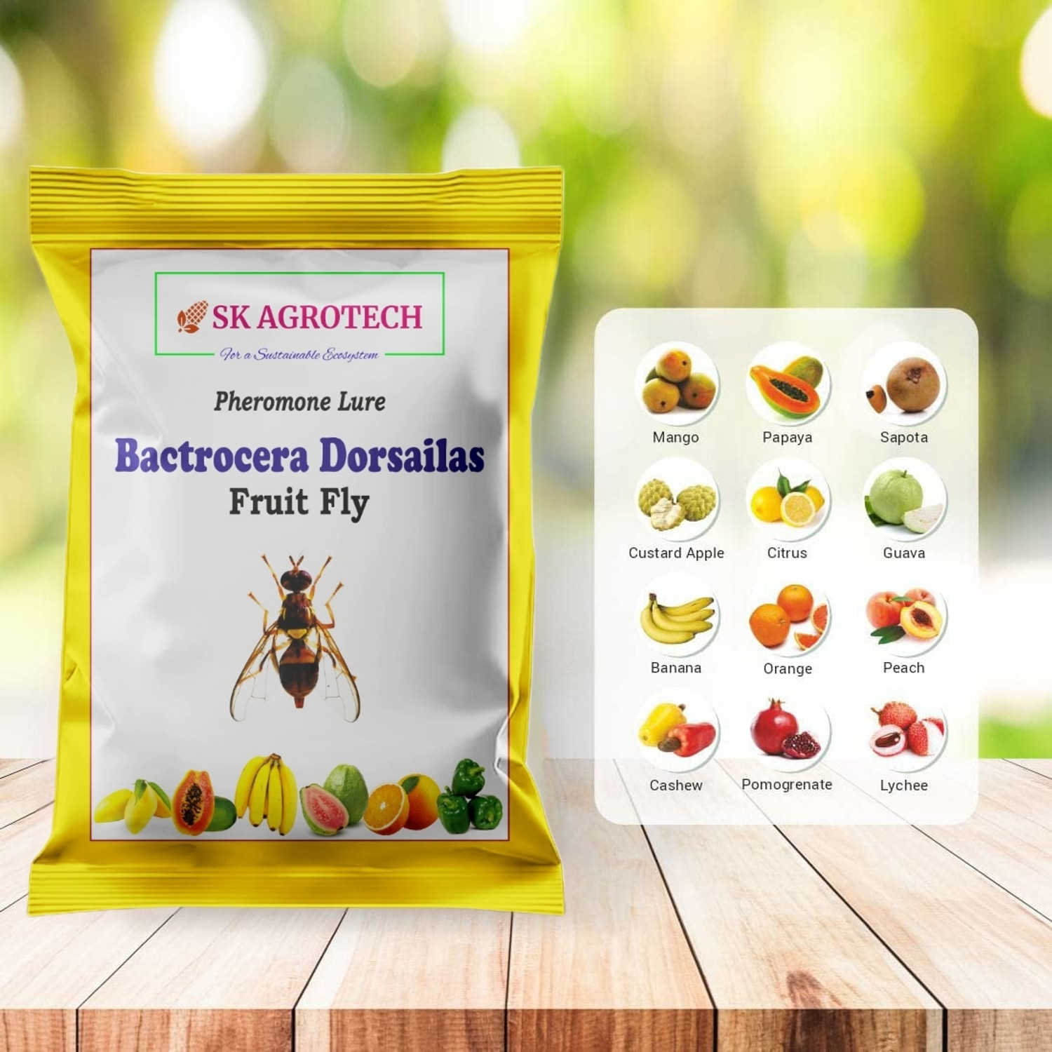 Image of S K Agrotech Bactrocera Dorsailas- fruit fly pheromone lure. used in all fruit crop.