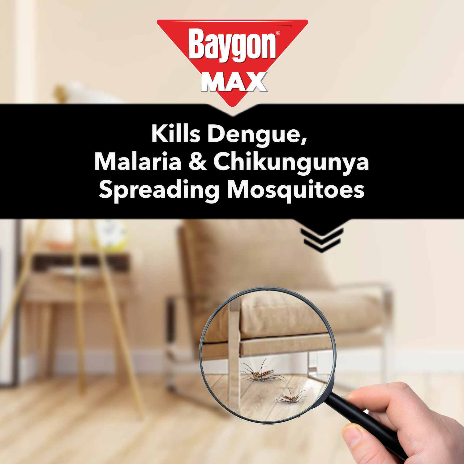Image of Baygon Max Mosquito & Fly Killer Spray, Lime, Kills Dengue Malaria Mosquitoes Instantly
