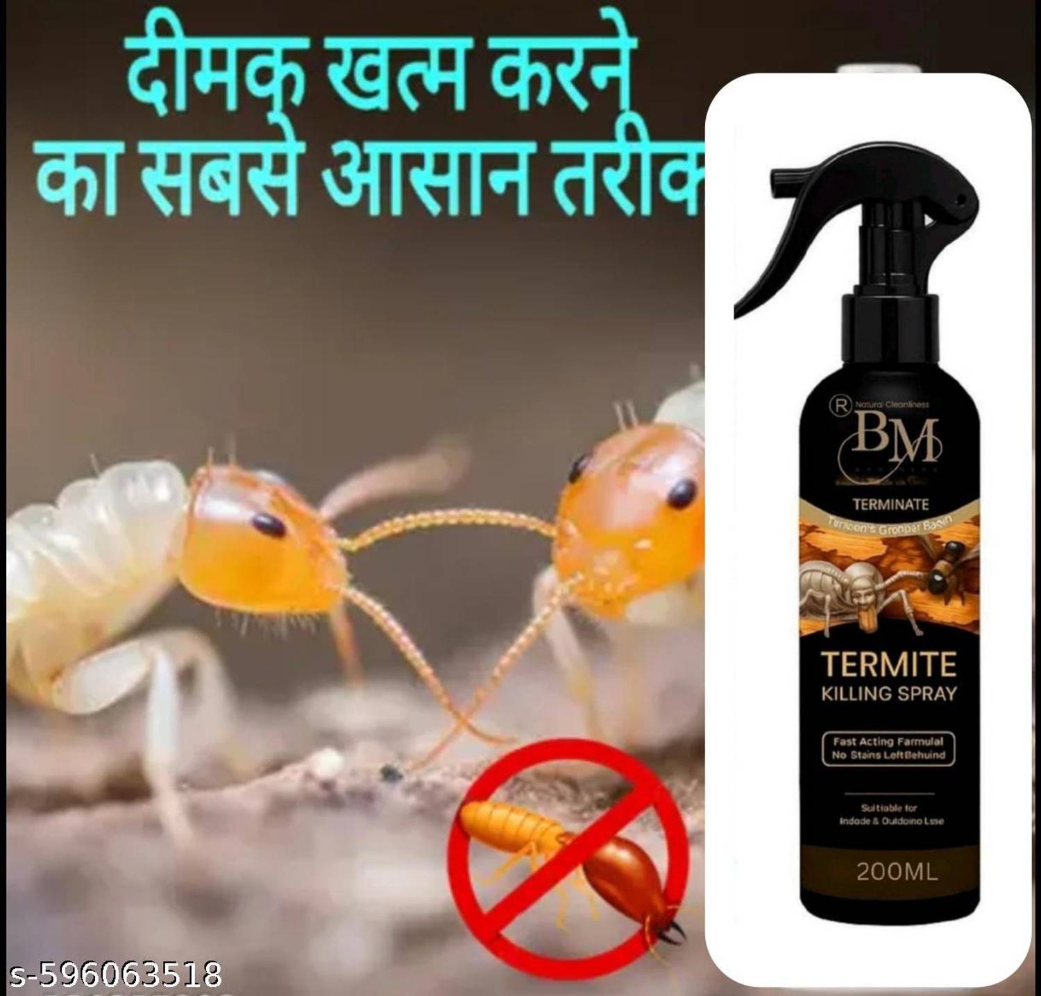 DMPRIME Termite Repellent Spray | Termite Spray for Home, | Eco-friendly, Non-toxic
