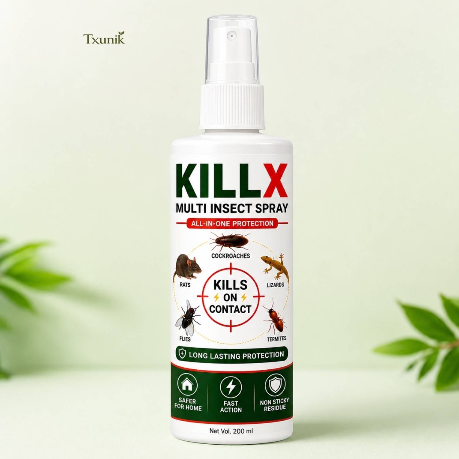 Txunik Killx Multi Insect Spray Bio Based Bathroom Insect Killer