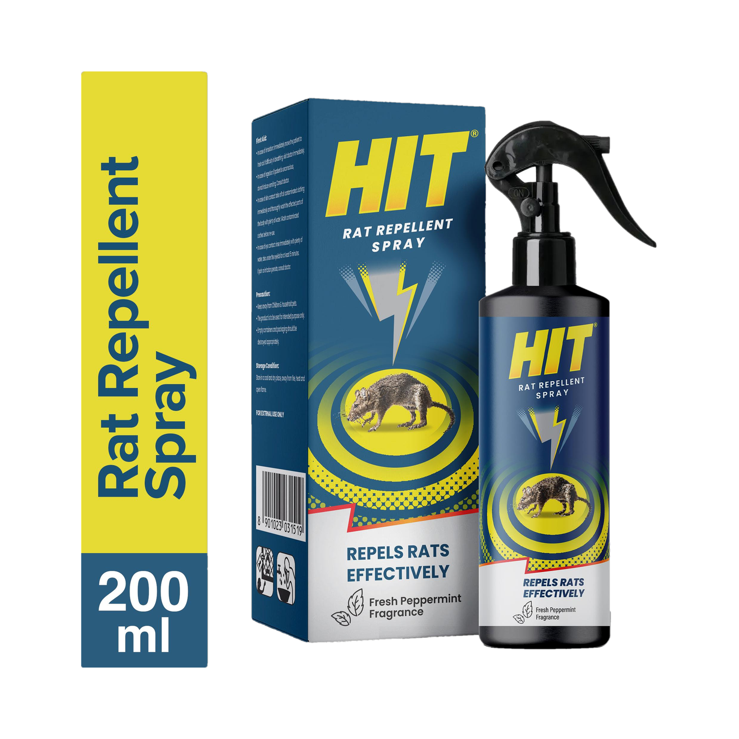 Image of Hit Rat Repellent Spray for Home & Car | No Traps, Poison or Killing | Natural Blend