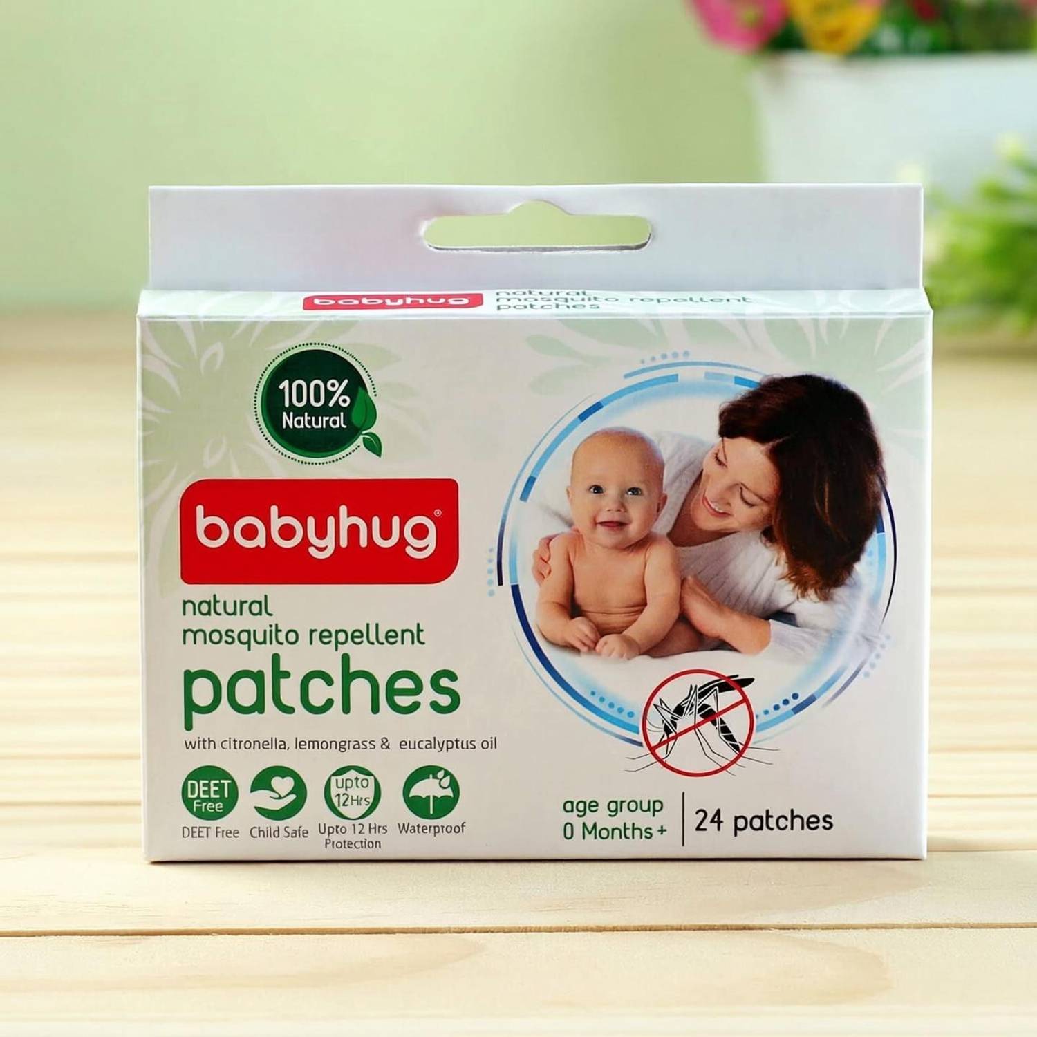babyhug Natural Mosquito Repellent Patches for Babies, Protects from Dengue (24 Patches)