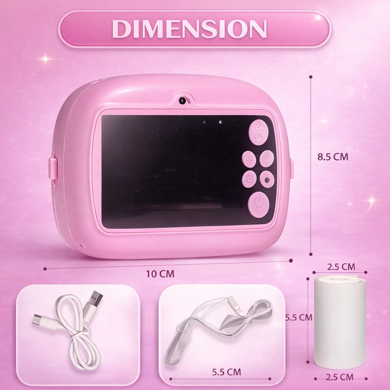 Image of LIVORA Kids Instant Print Camera Instant Photo Print Camera for Kids with Dual HD lens & Video Recording Instant Camera