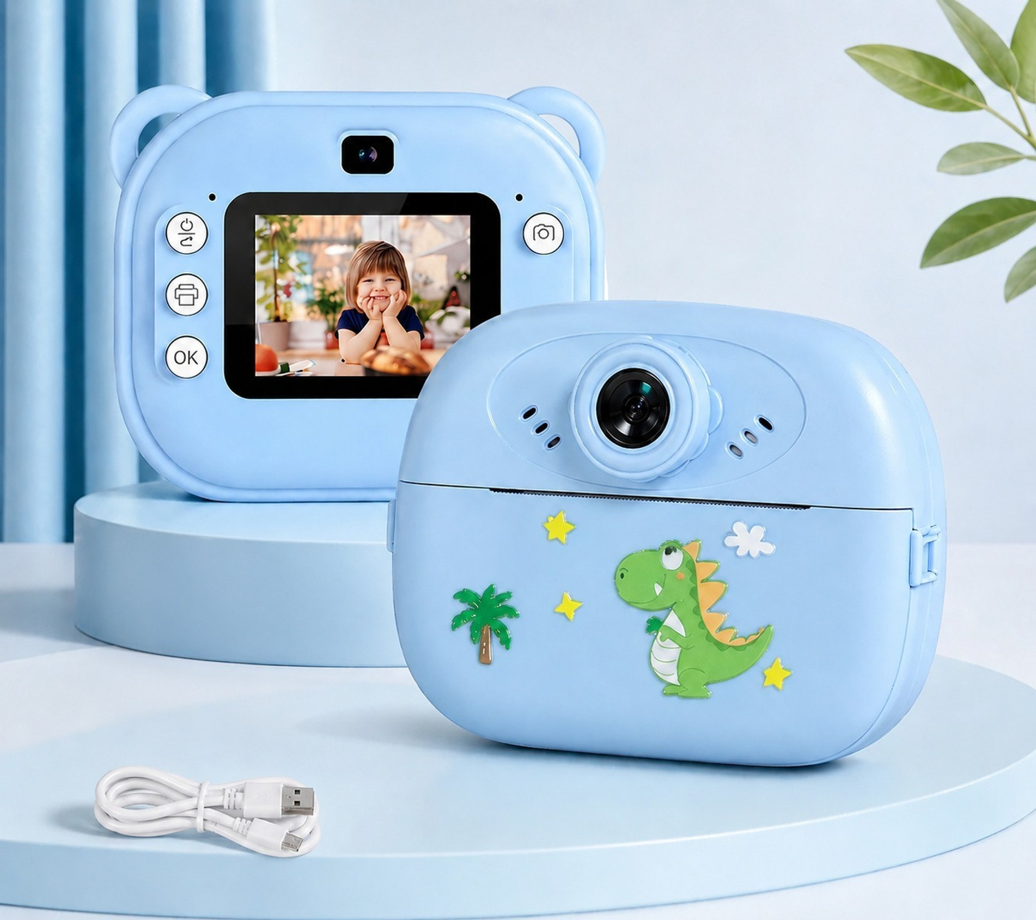Image of ClickPic Instant Print Cam 48MP Lens with 2 Rolls Included in Box Retro Instant Camera Instant Camera