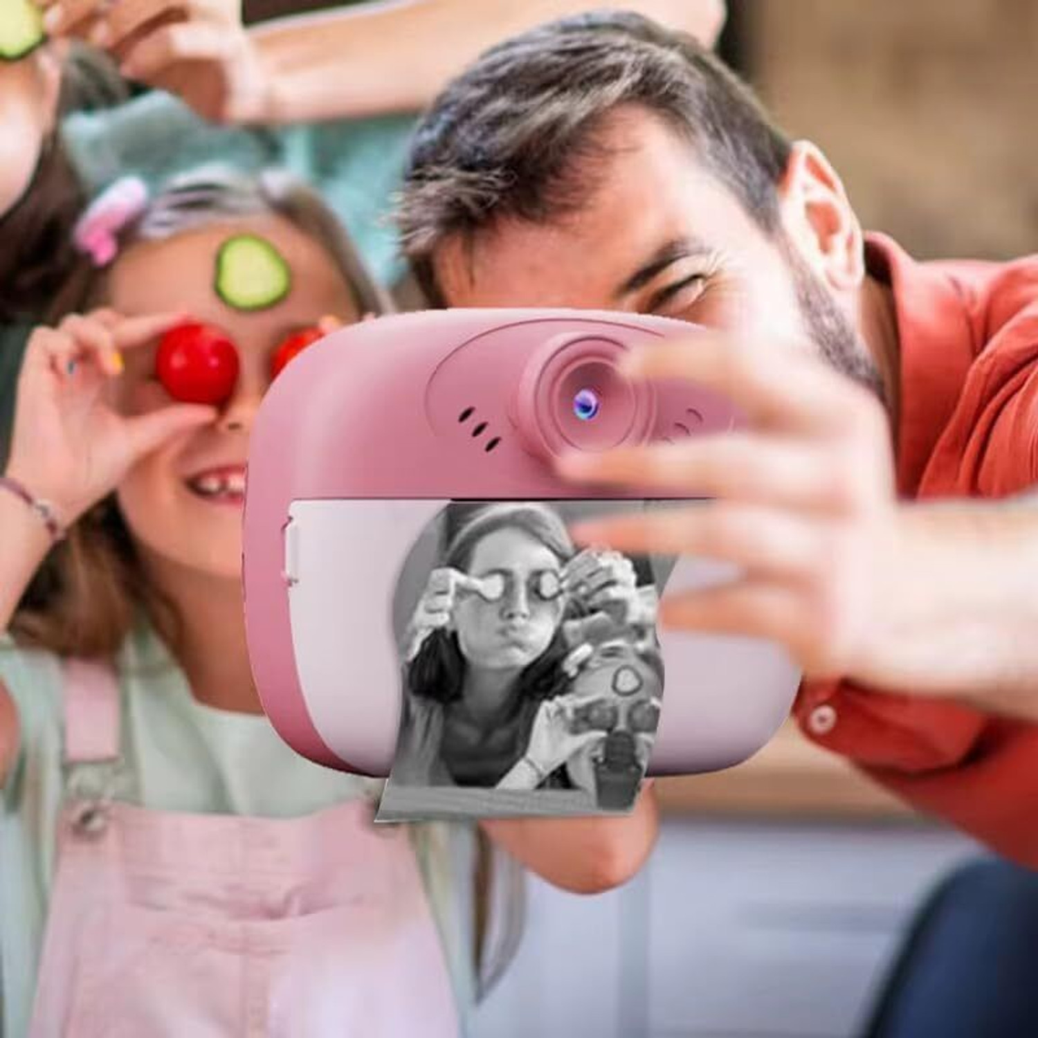 Image of Zokio digital photo printer Cemera - Instant Photo Printer Camera for Kids, Boys & Girls Pink colour - Instant Camera