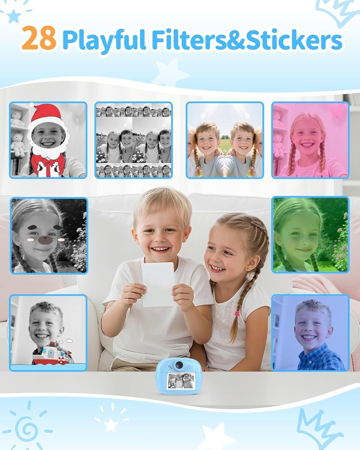 Image of PhotoMax Digital Camera Kids Print Camera Instant Photo One Click Selfie HD Digital Camera Sports and Action Camera