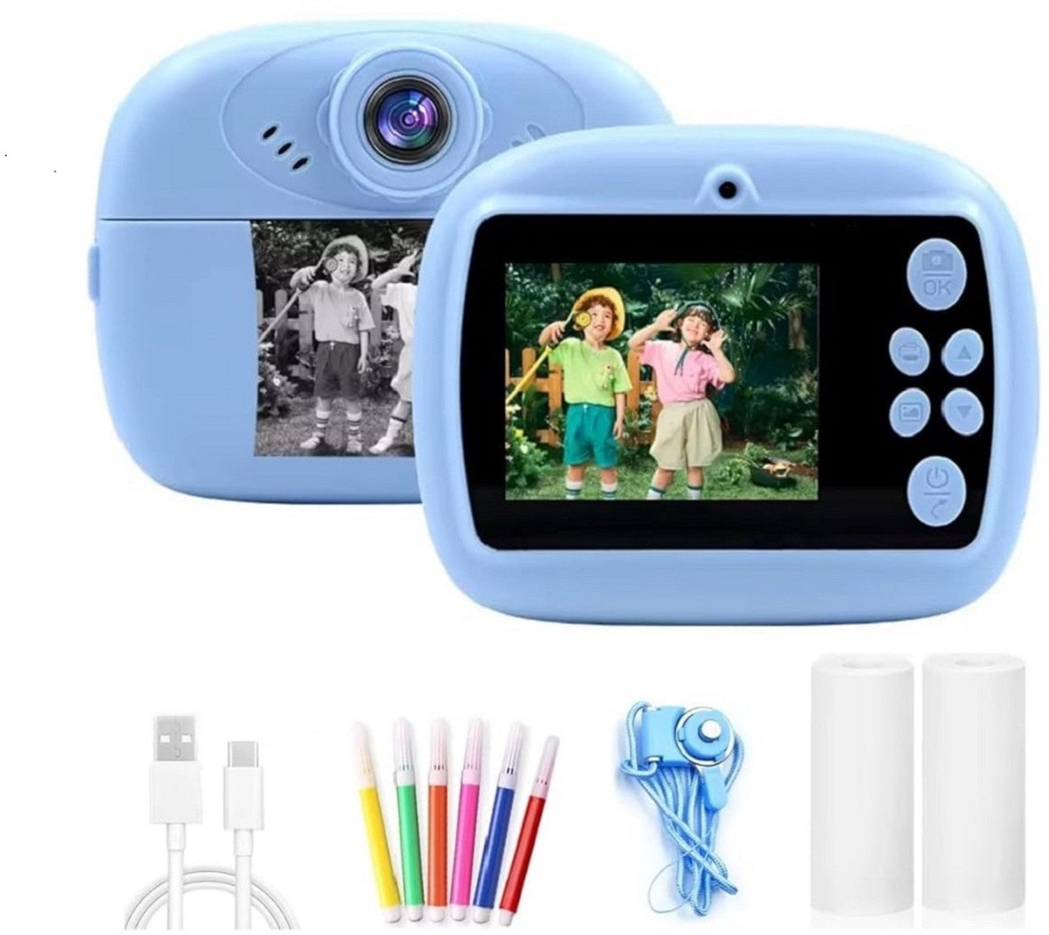 Image of Zuigo DIY instant photo printer cemera Instant Photo Printer Camera for Kids, Boys & Girls BLUE colour - Instant Camera