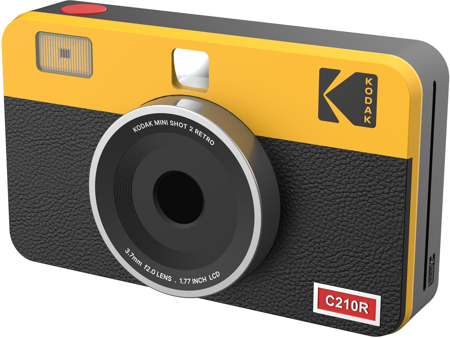 Image of KODAK Mini Shot 2 Retro 4PASS 2-in-1 Camera and Photo Printer (Initial 8 Sheets) Instant Camera
