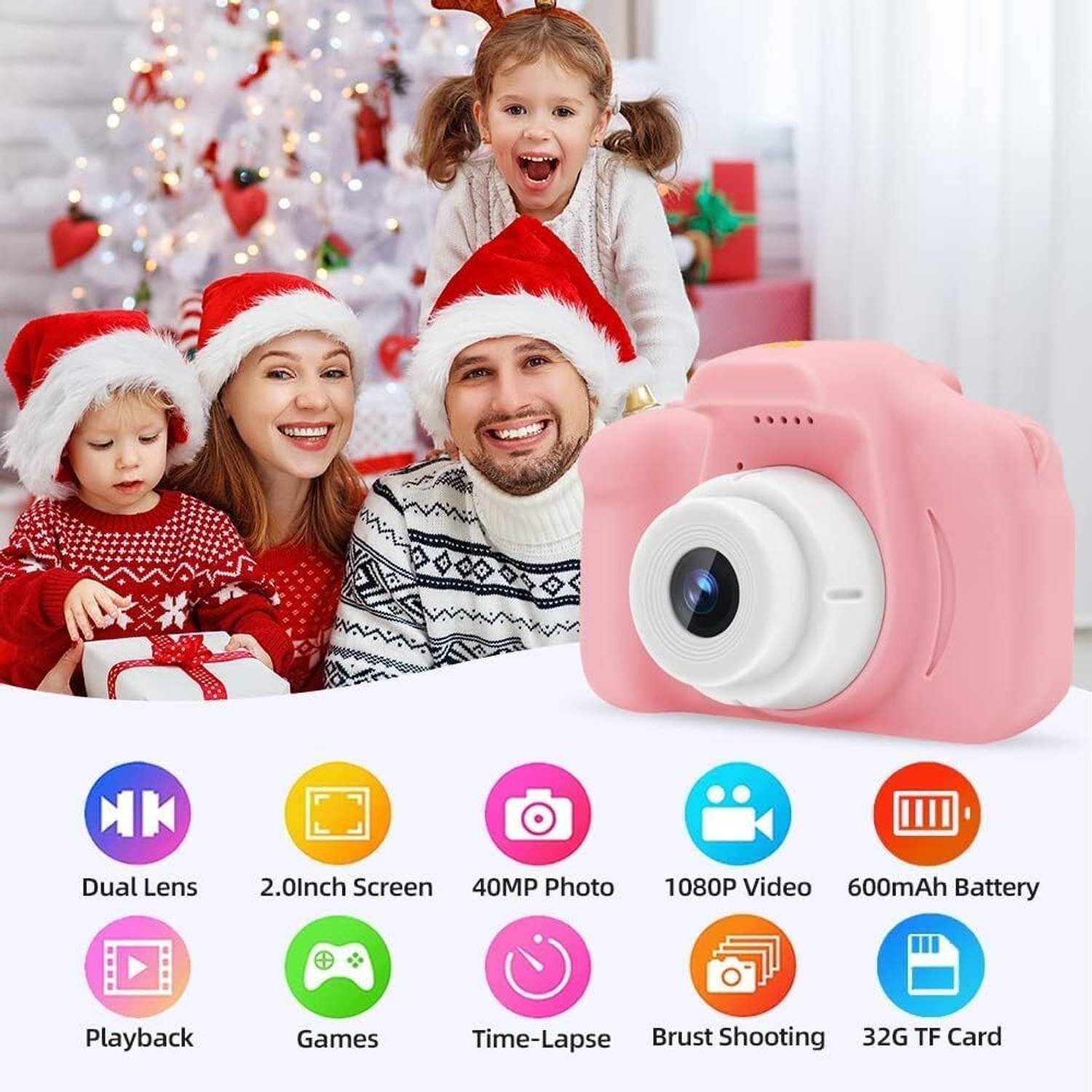 VISSHI Kids Camera 13MP 1080P HD - Image 3