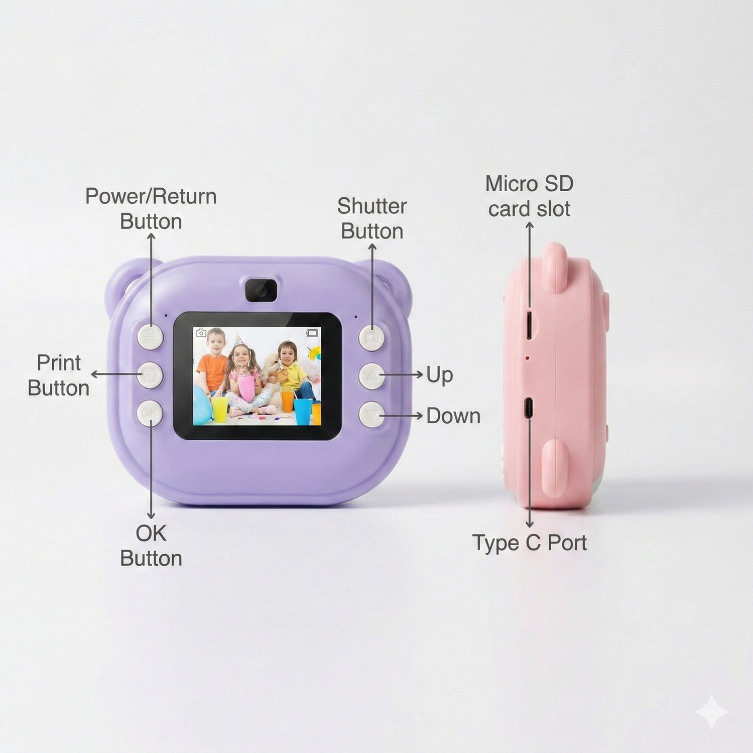 Image of ClickPic Polaroird 48MP Lens with 3 Rolls Included in Box Retro Instant Camera