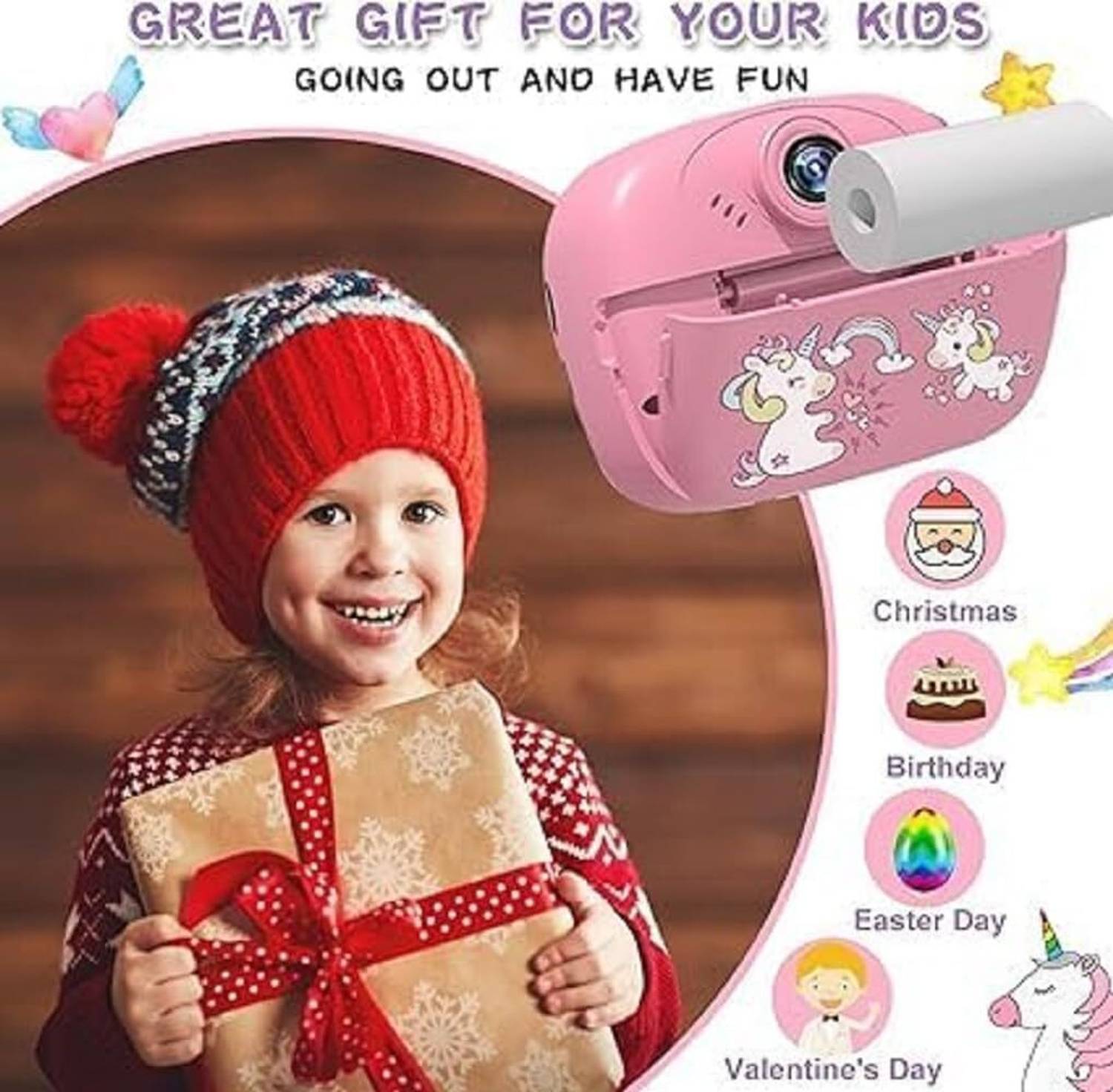 Zuigo Instant Photo Printer Camera Pink 01CP for Kids - Image 5