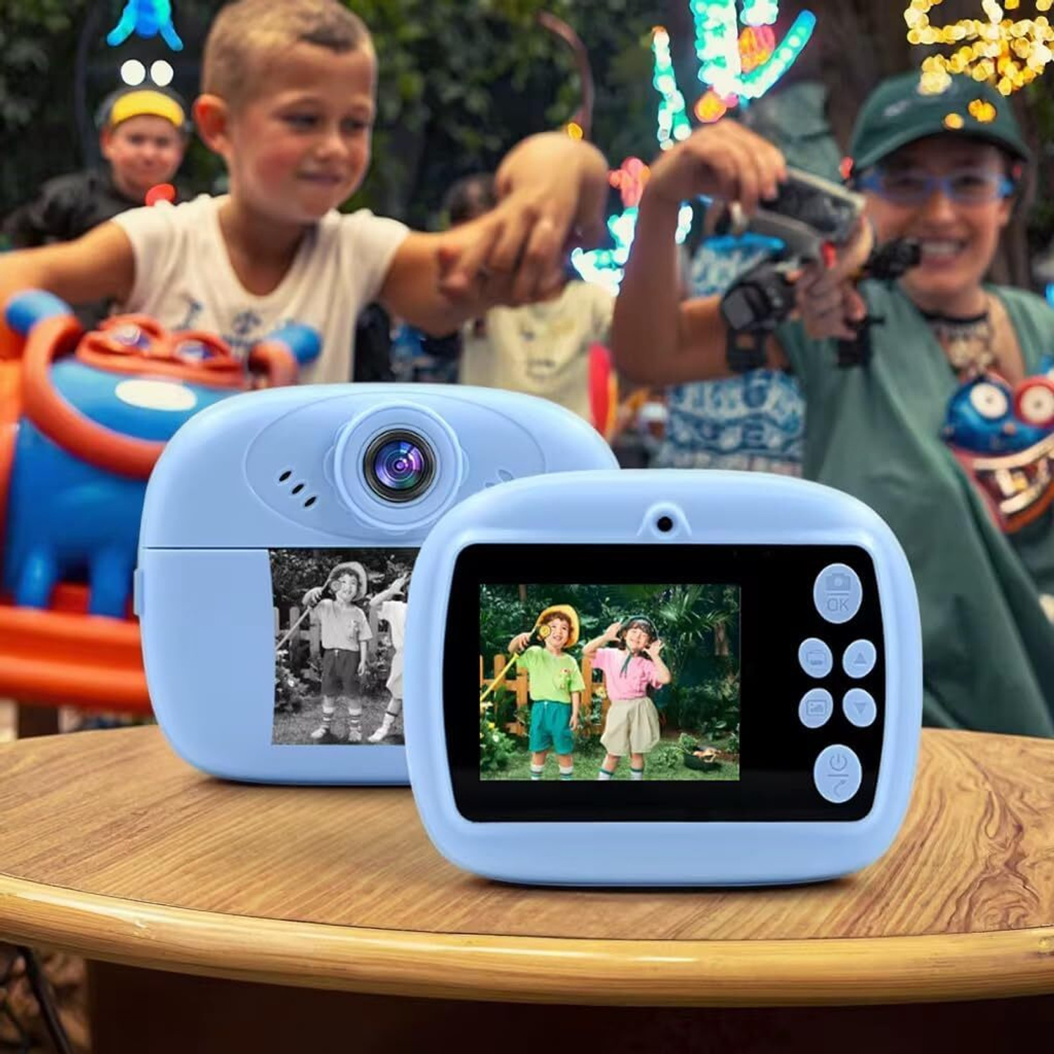 Image of Zuigo DIY instant photo printer cemera Instant Photo Printer Camera for Kids, Boys & Girls BLUE colour - Instant Camera