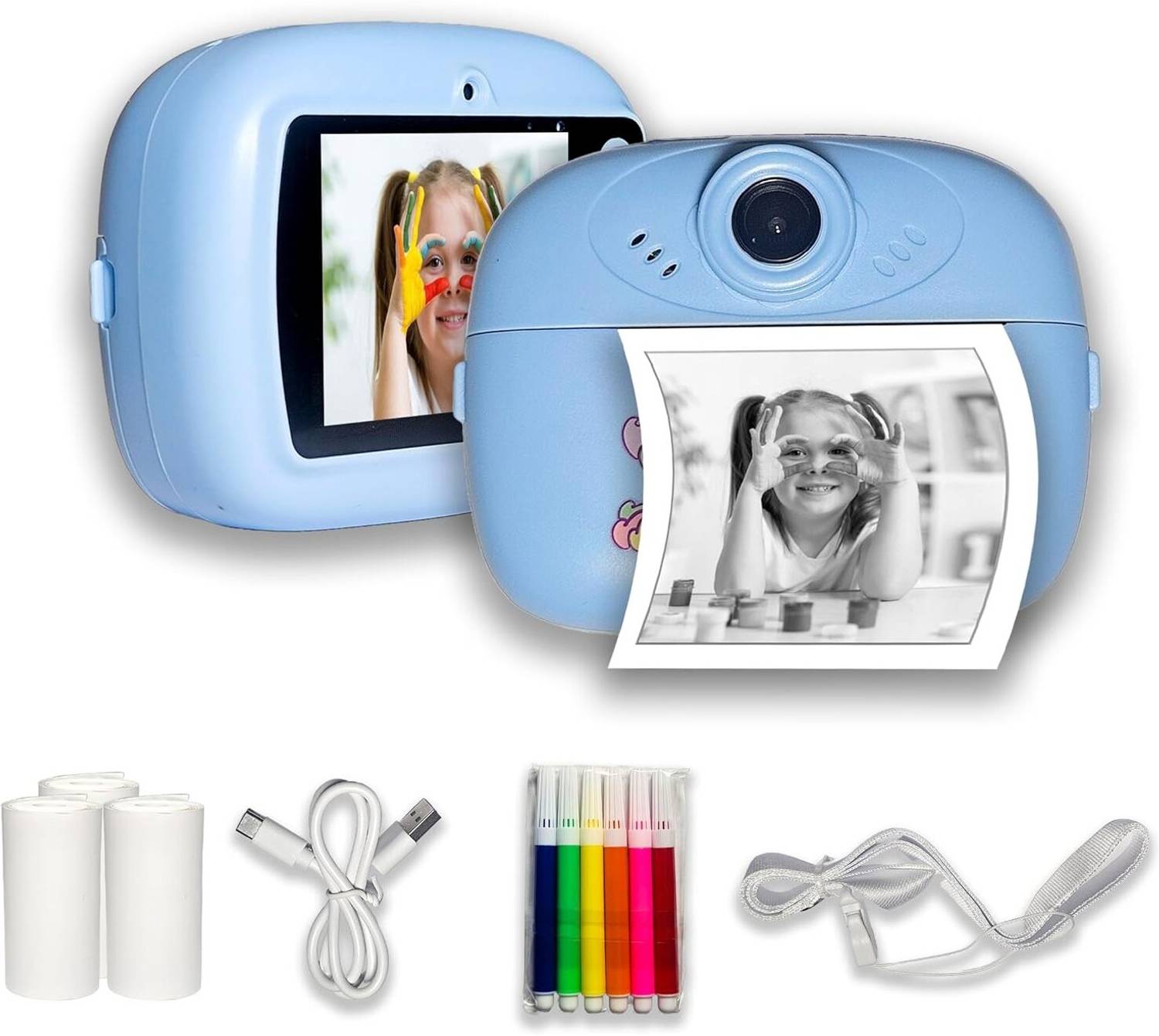 PhotoMax Digital Camera Kids Print Camera Instant Photo One Click Selfie HD Digital Camera Sports and Action Camera